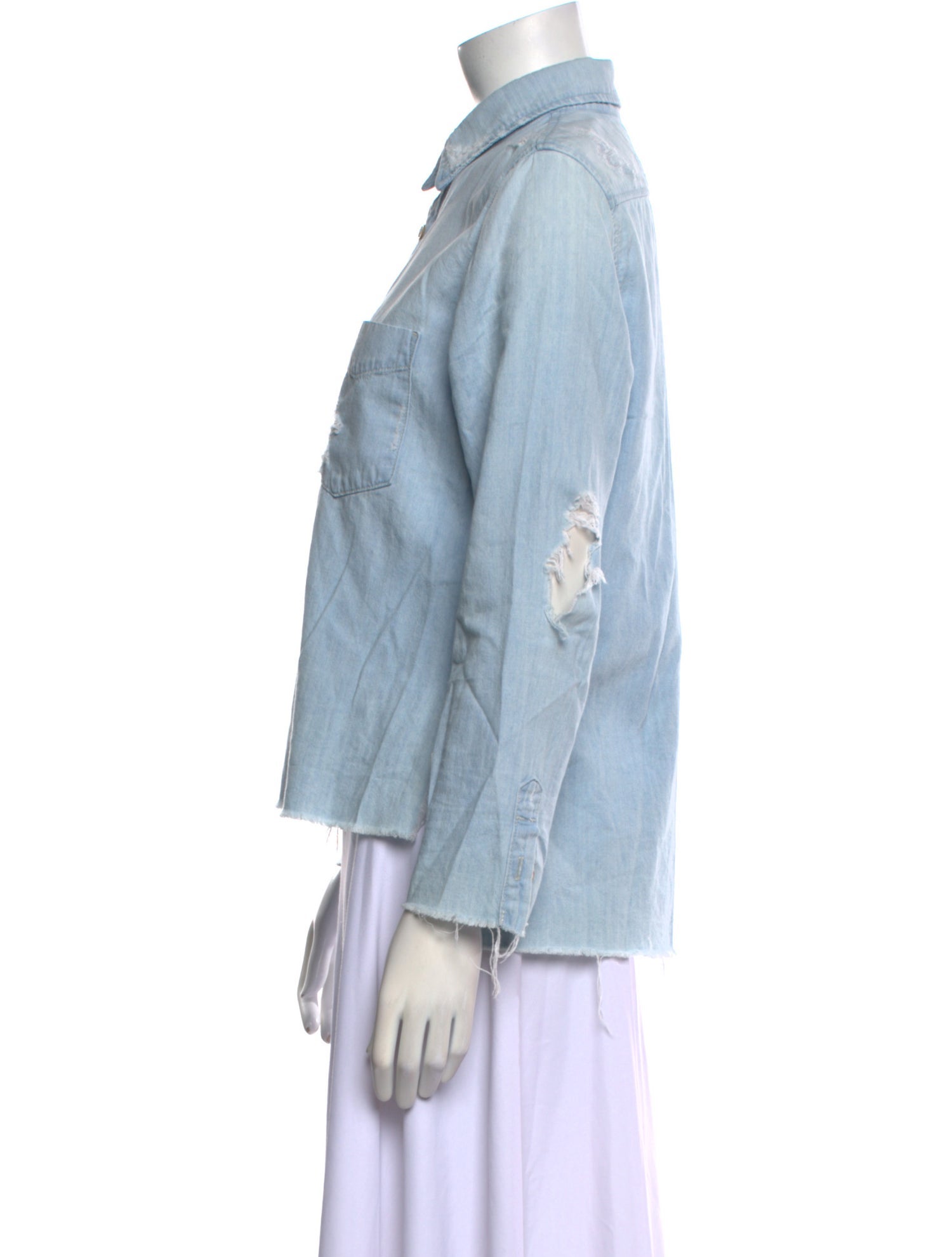 Mother Long Sleeve Button-Up Top