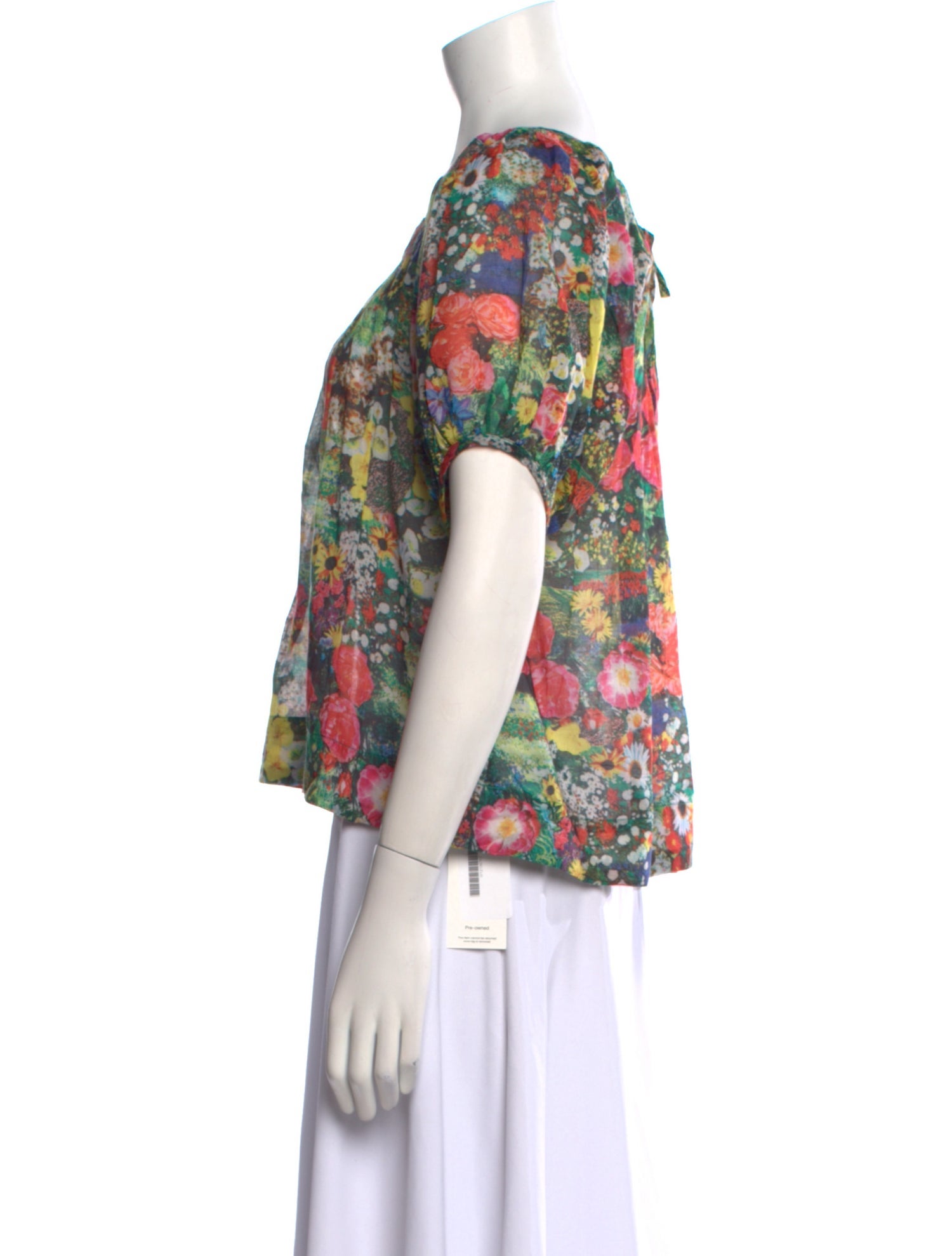 Mother Floral Print Scoop Neck Top