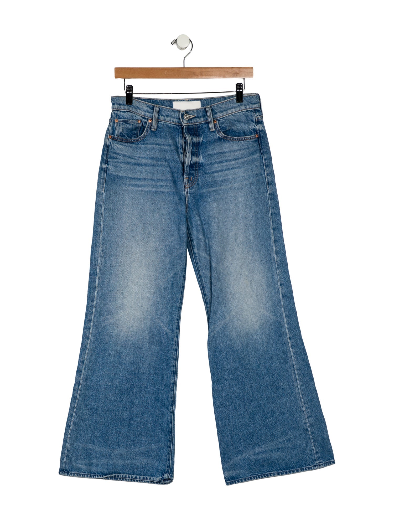 Mother Mid-Rise Wide Leg Jeans