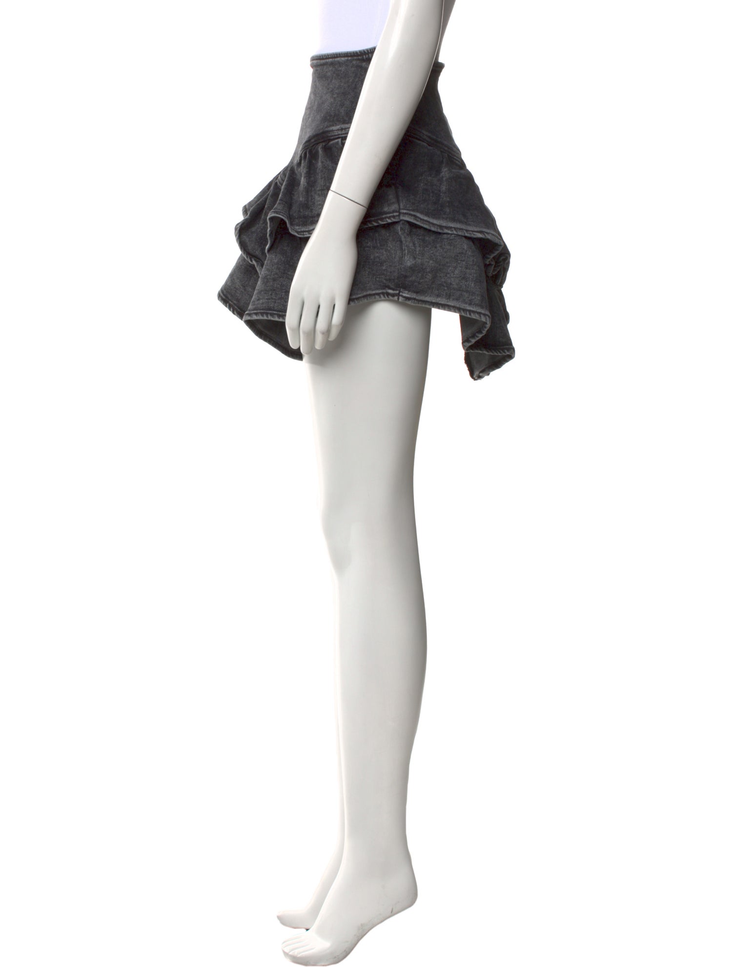 Mother Ruffle Embellishment Mini Skirt