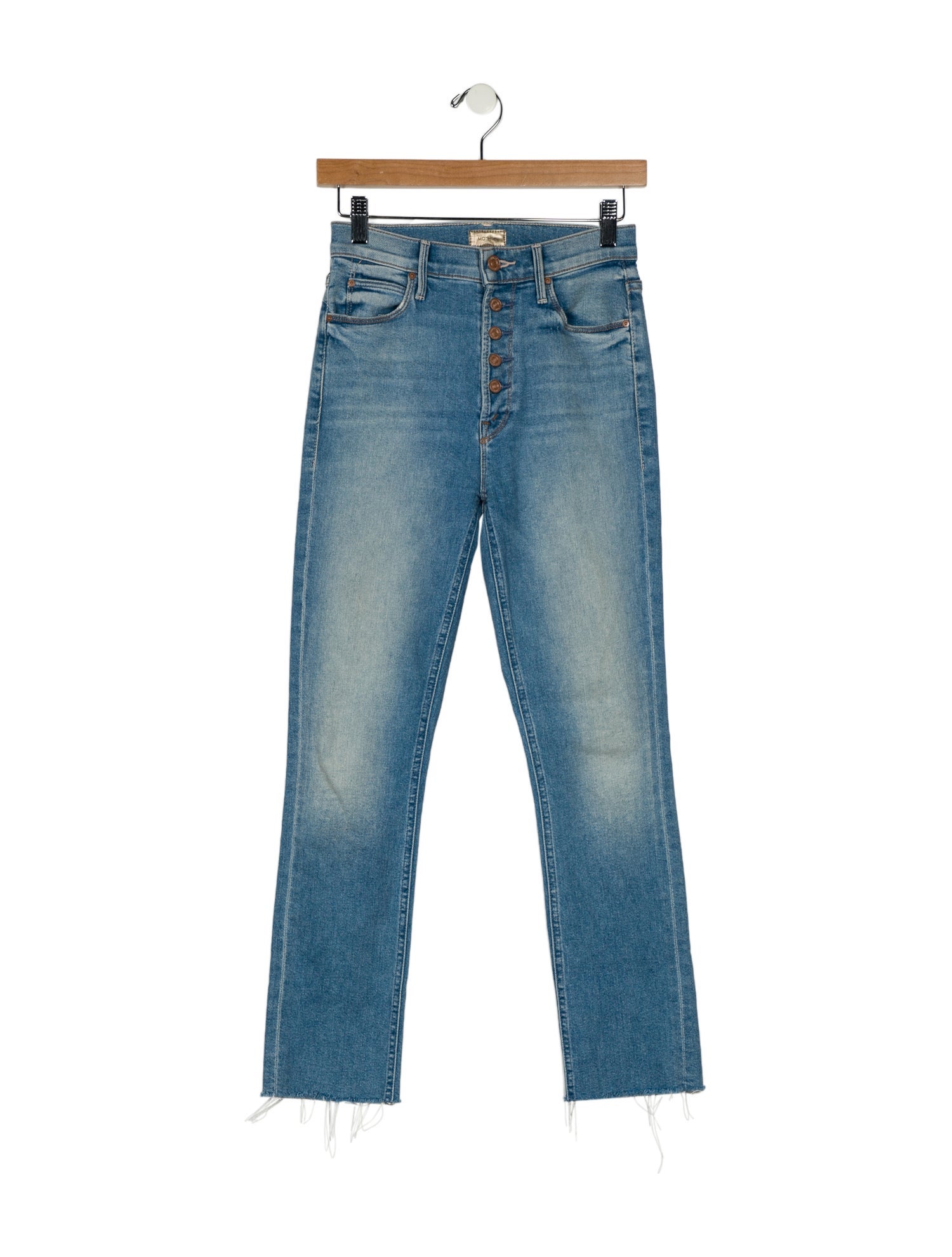 Mother Mid-Rise Straight Leg Jeans