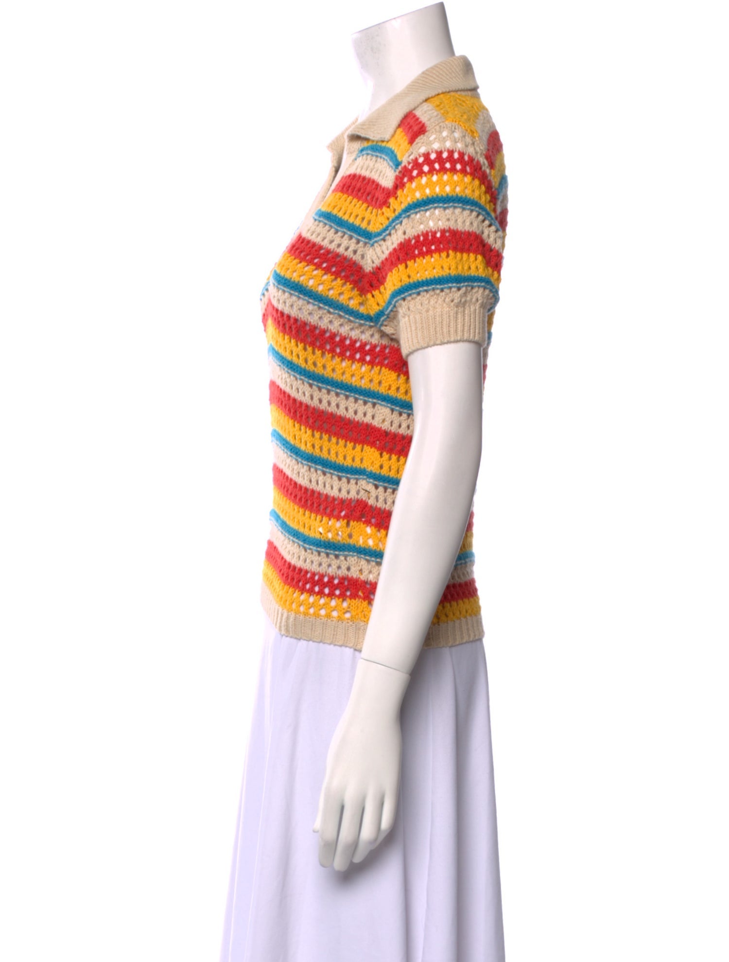 Mother Striped V-Neck Sweater