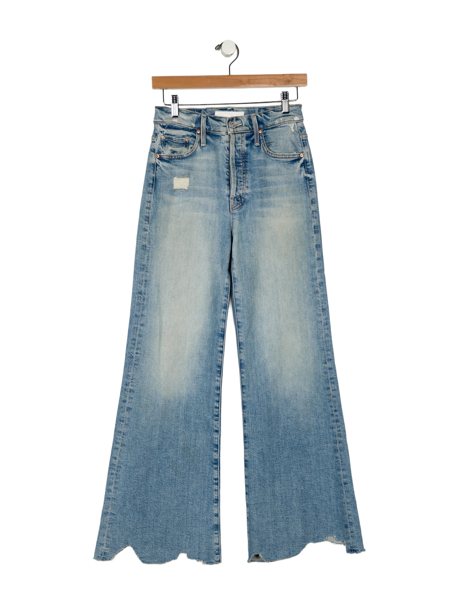 Mother Mid-Rise Wide Leg Jeans