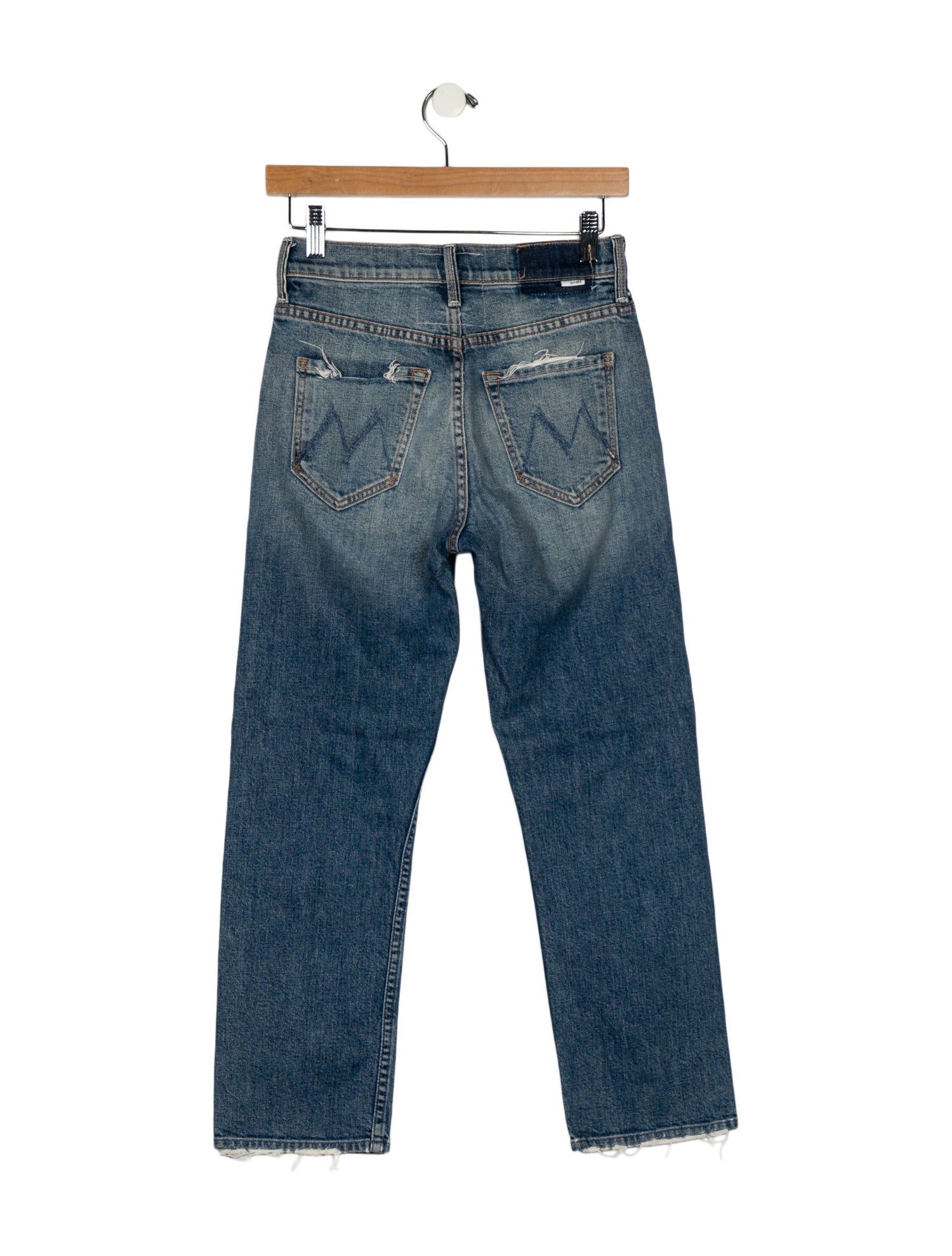 Mother Mid-Rise Straight Leg Jeans