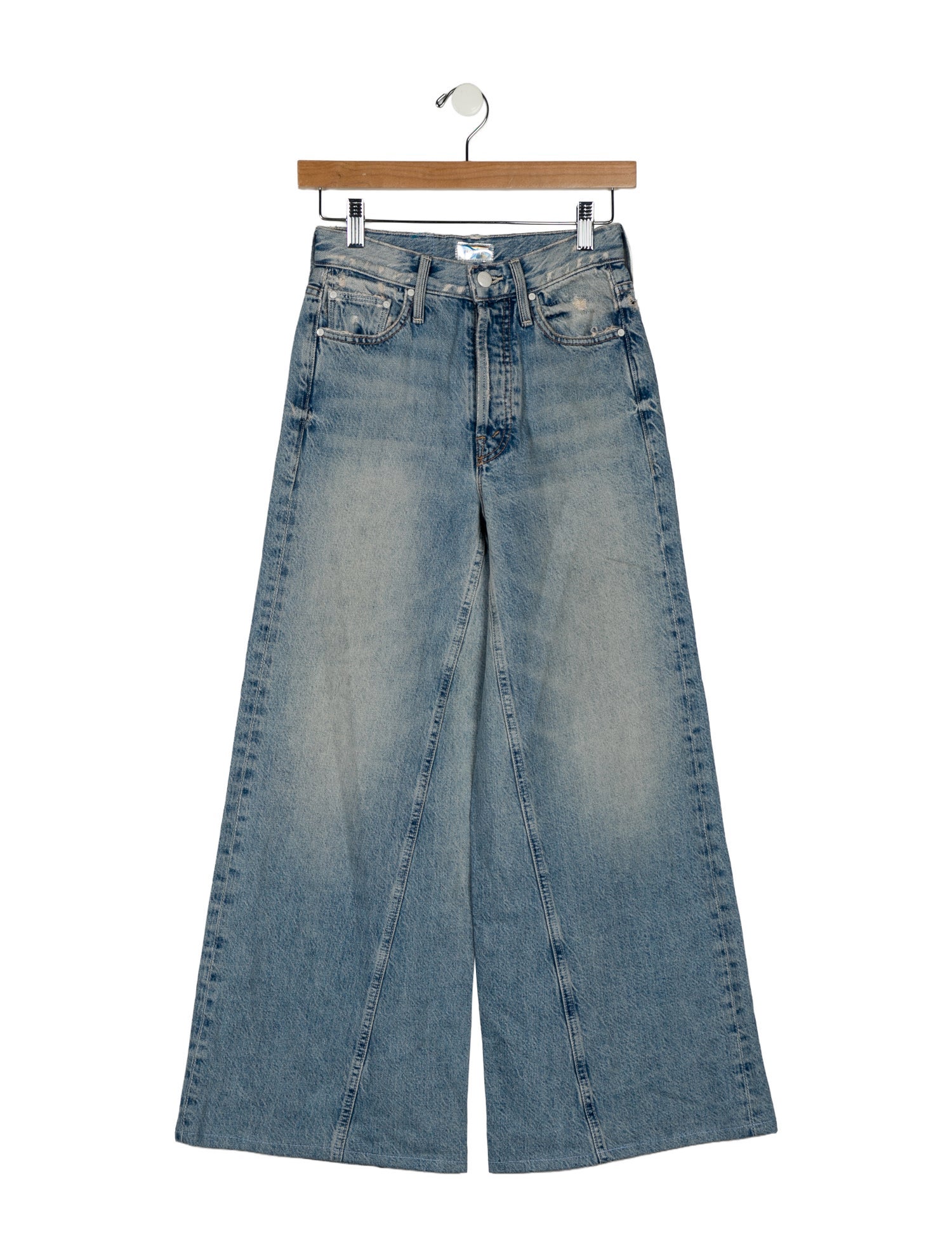 Mother Mid-Rise Wide Leg Jeans