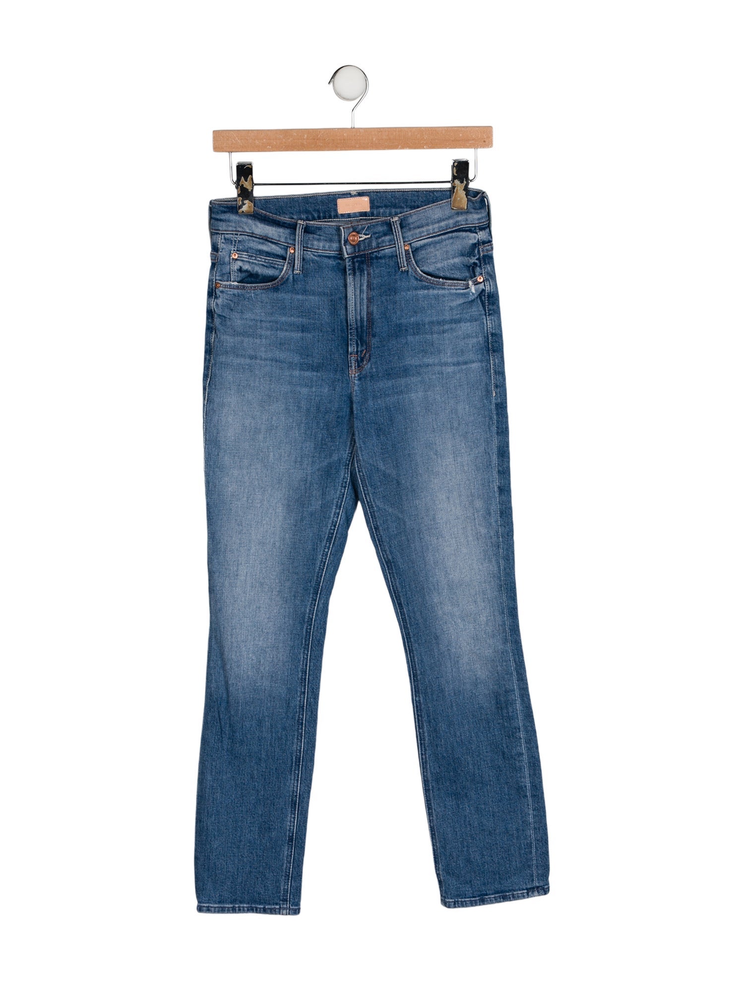 Mother Mid-Rise Straight Leg Jeans