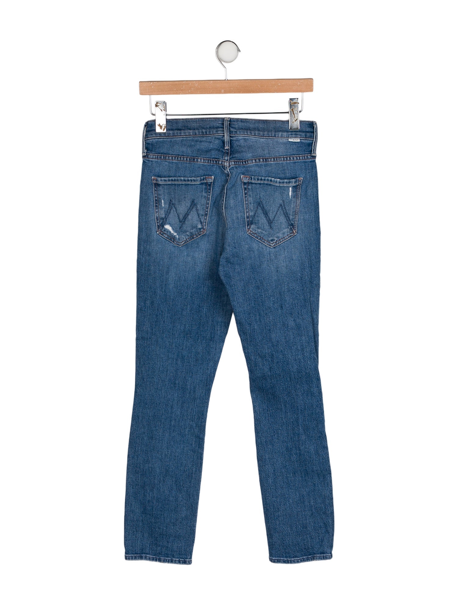 Mother Mid-Rise Straight Leg Jeans