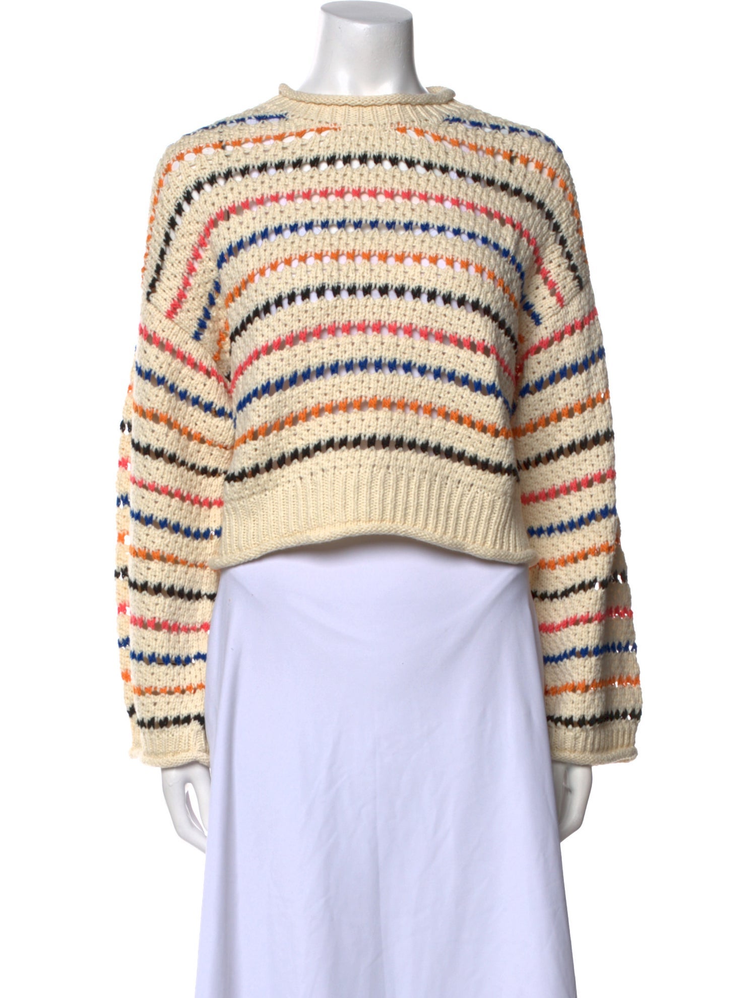 Mother Striped Crew Neck Sweater