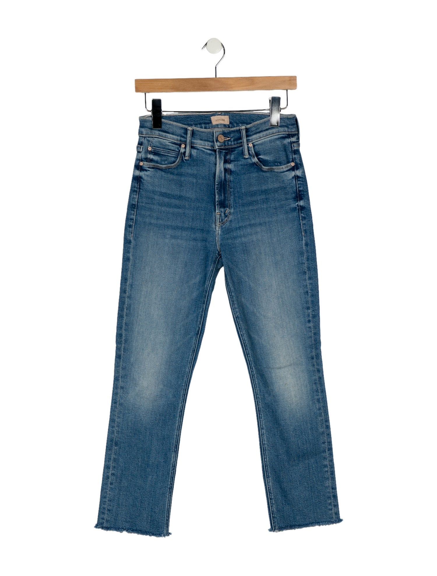 Mother Mid-Rise Straight Leg Jeans