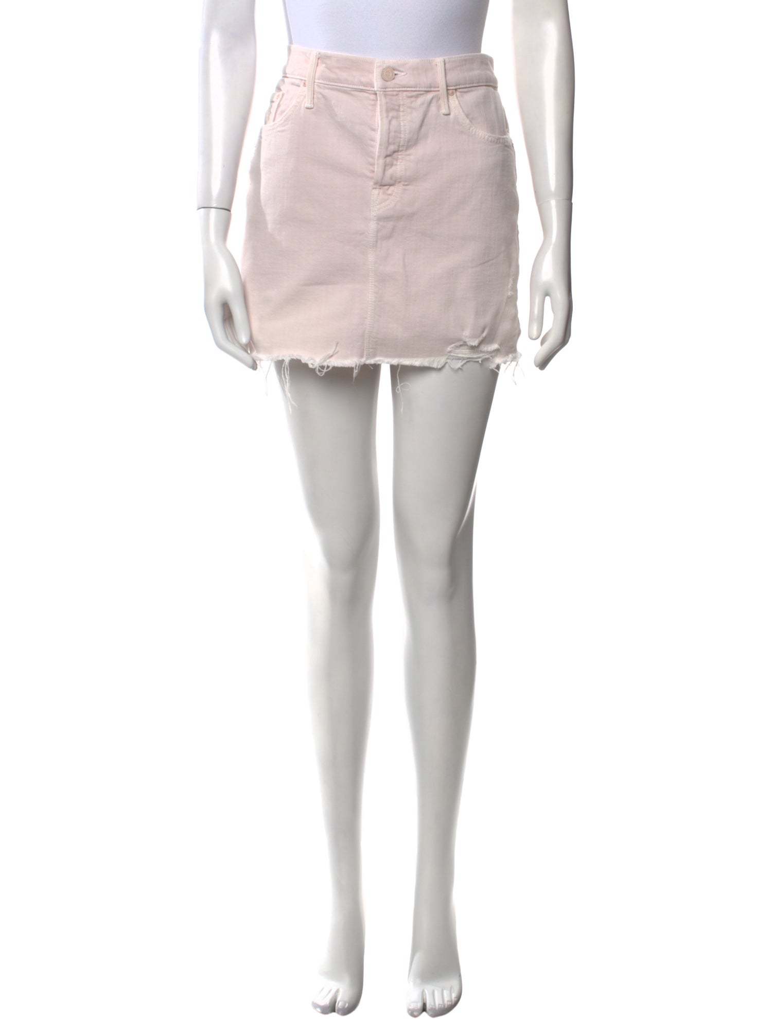 Mother Distressed Accents Mini Skirt