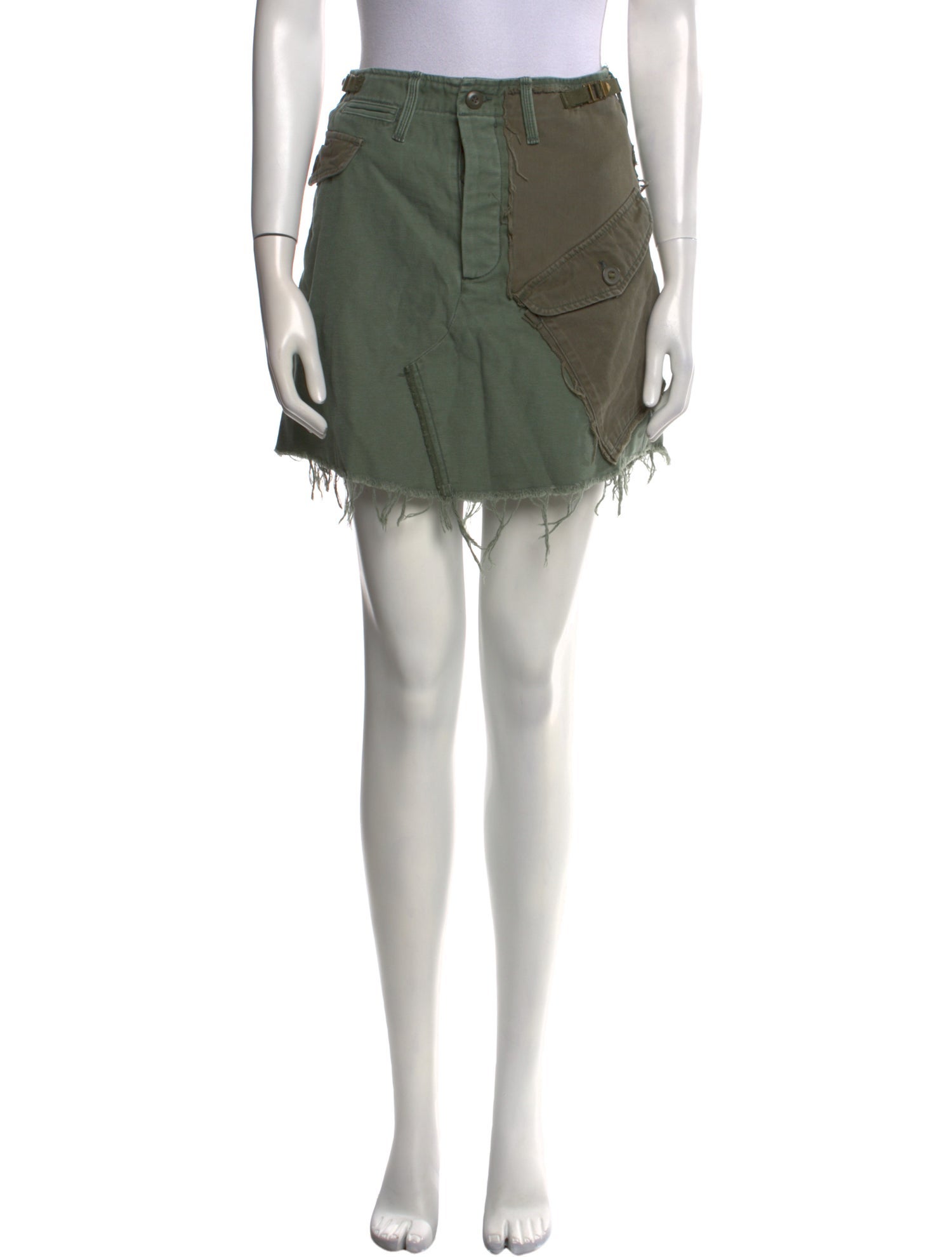 Mother Distressed Accents Mini Skirt