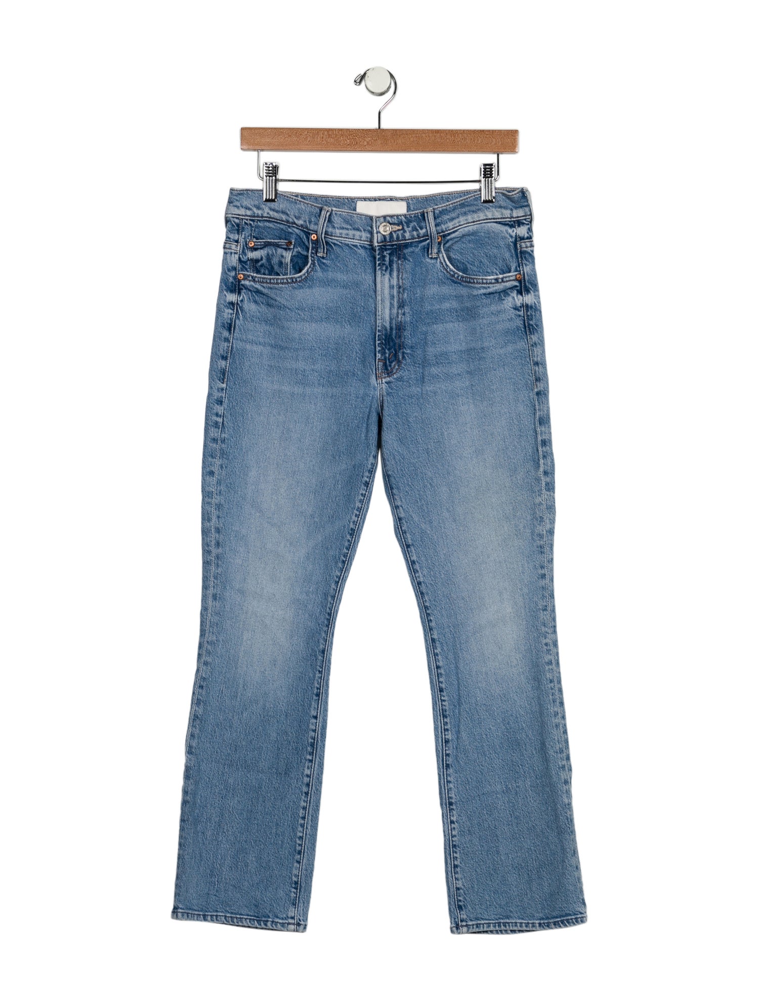 Mother Mid-Rise Straight Leg Jeans