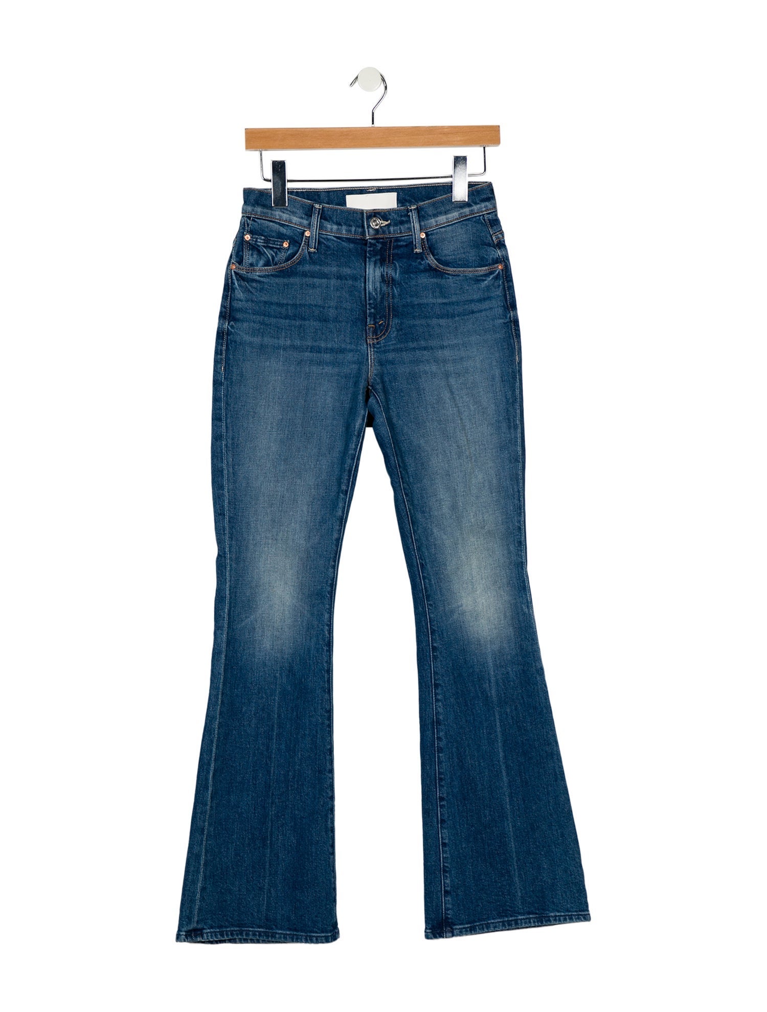 Mother Mid-Rise Wide Leg Jeans