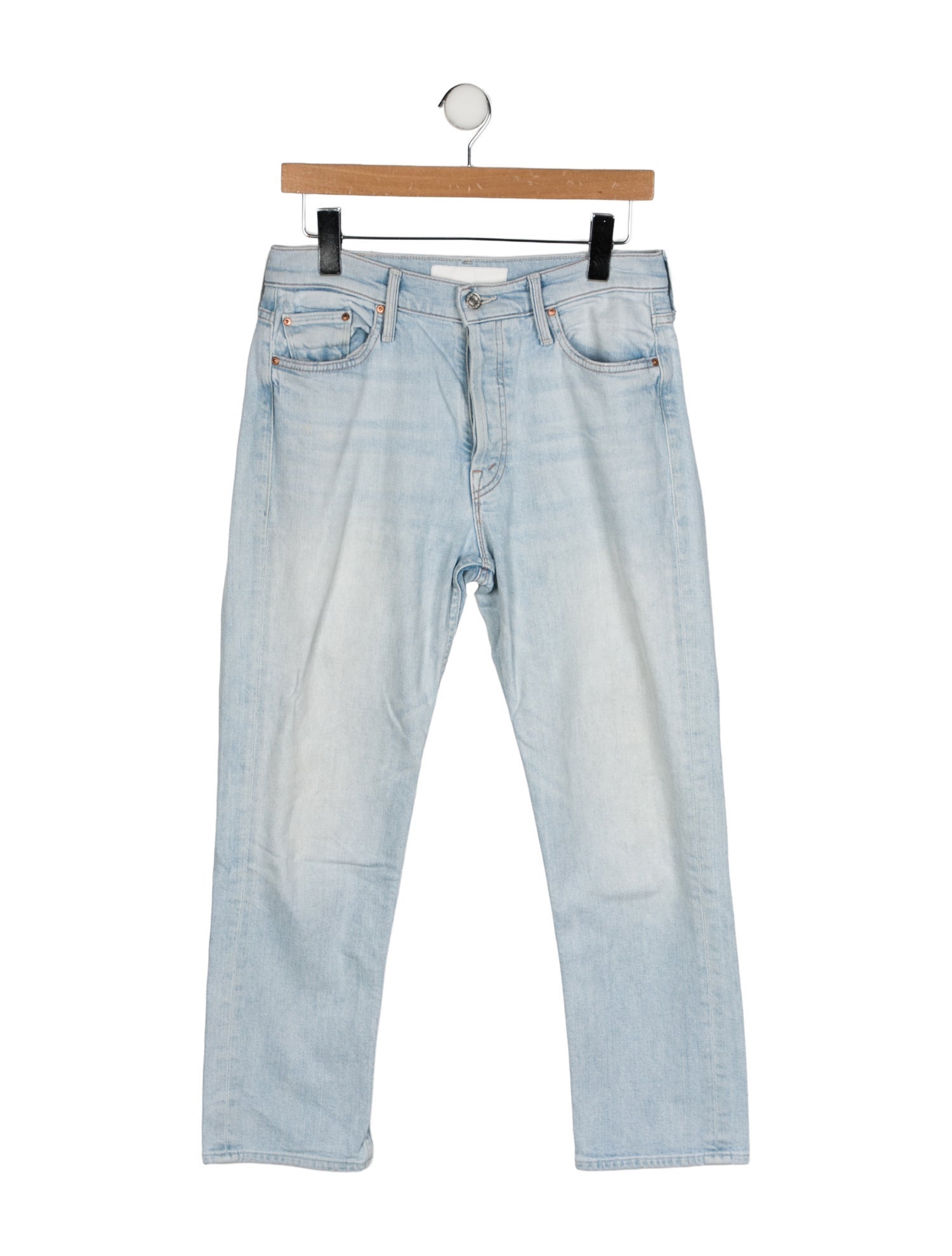 Mother Mid-Rise Straight Leg Jeans