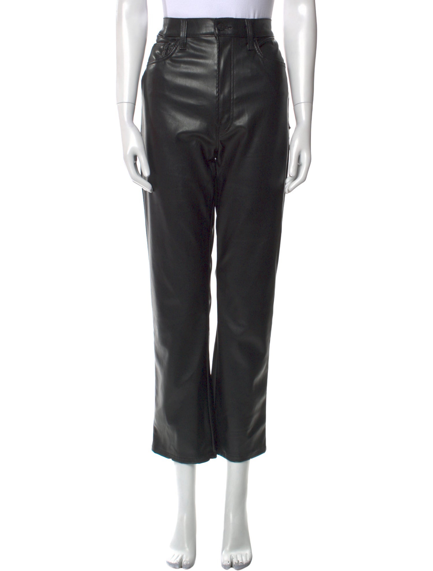 Mother Faux Leather Straight Leg Pants