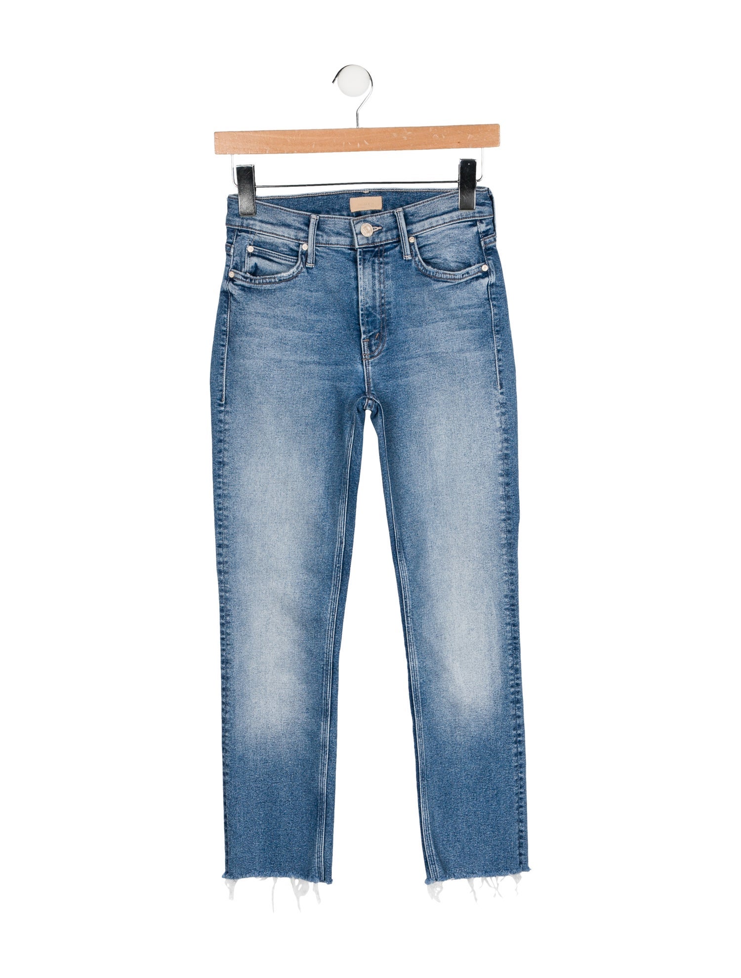 Mother Mid-Rise Straight Leg Jeans