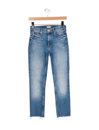 Mother Mid-Rise Straight Leg Jeans
