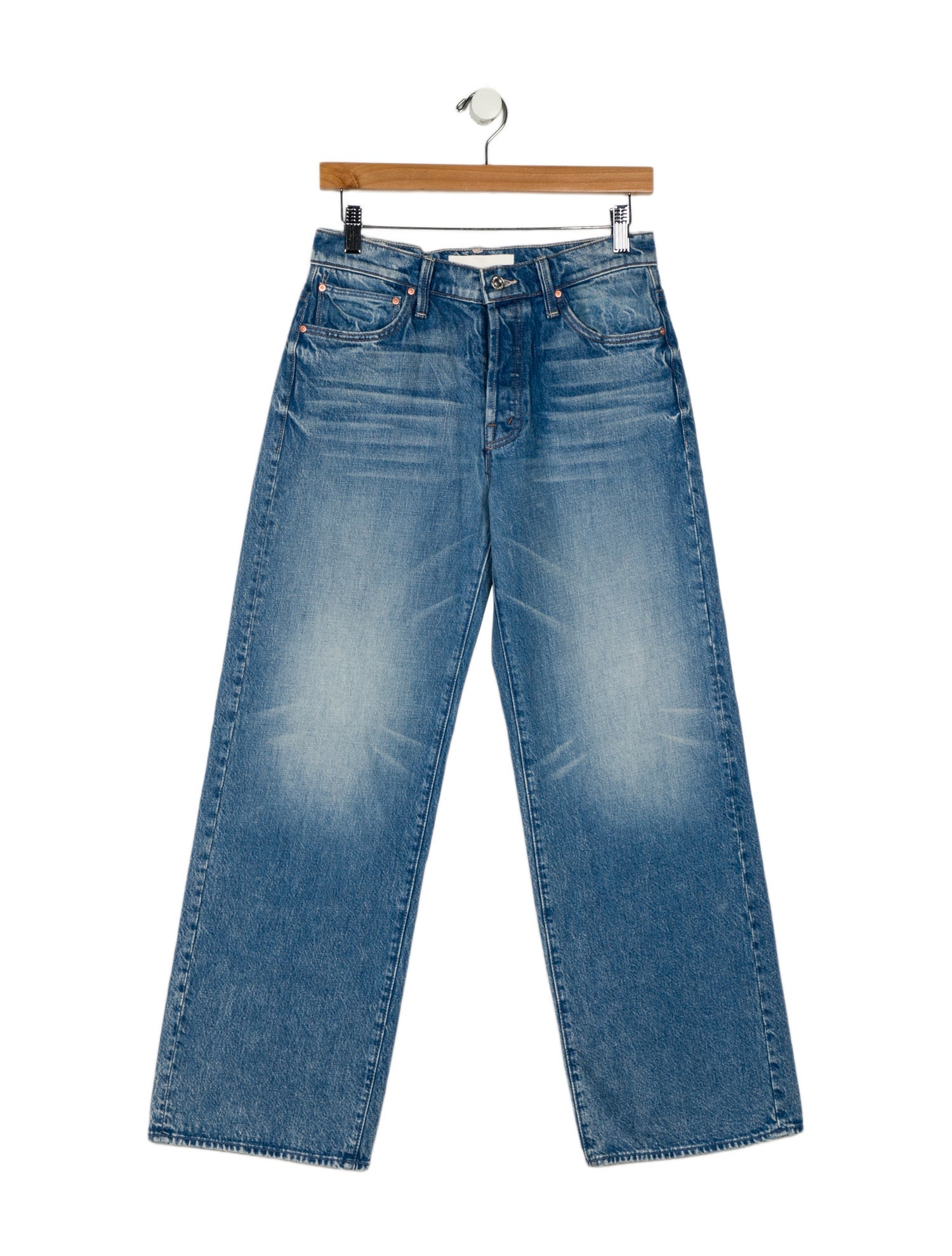 Mother Mid-Rise Wide Leg Jeans
