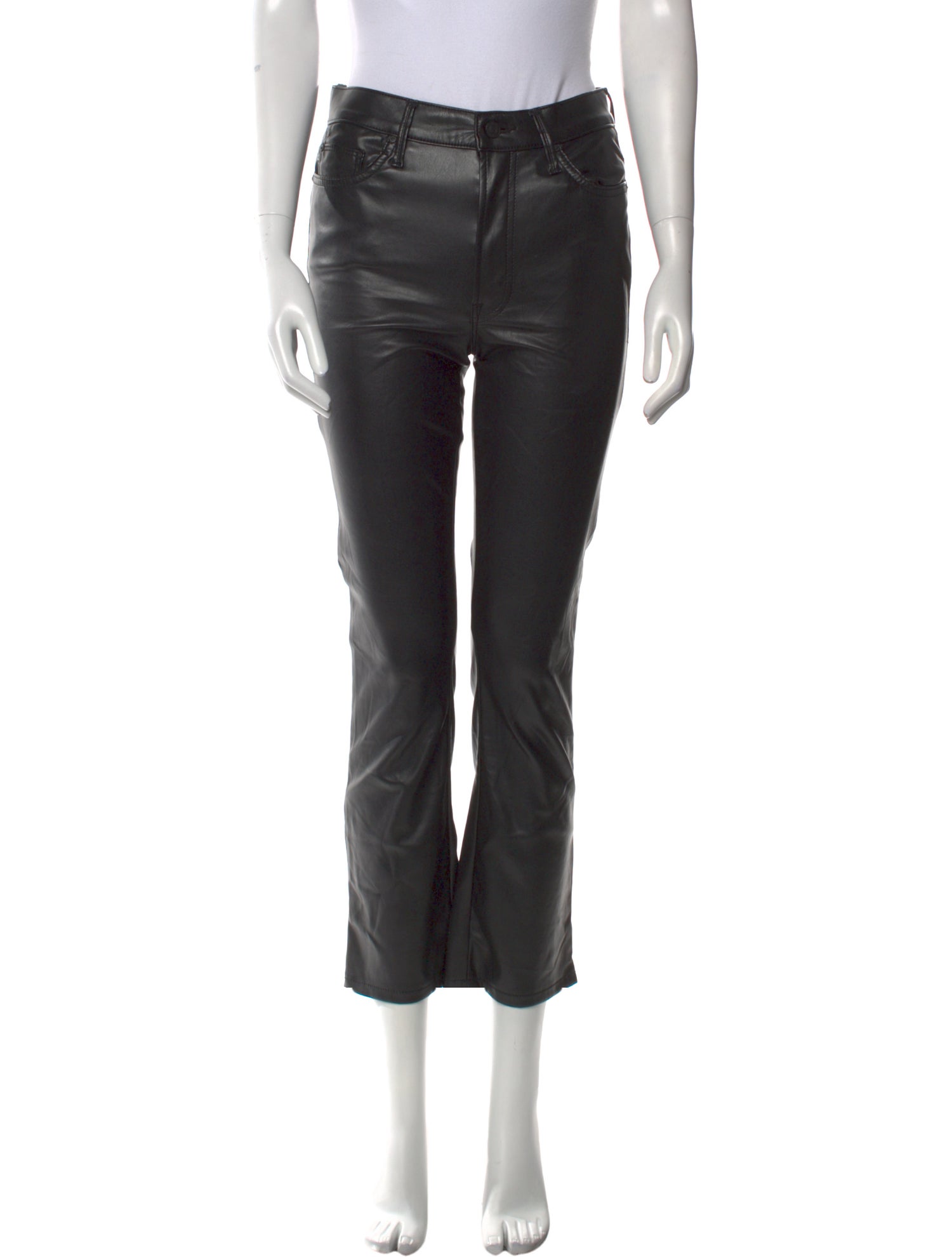 Mother Faux Leather Straight Leg Pants