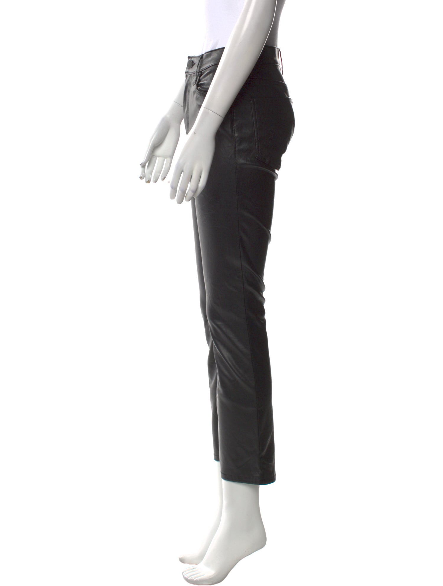 Mother Faux Leather Straight Leg Pants