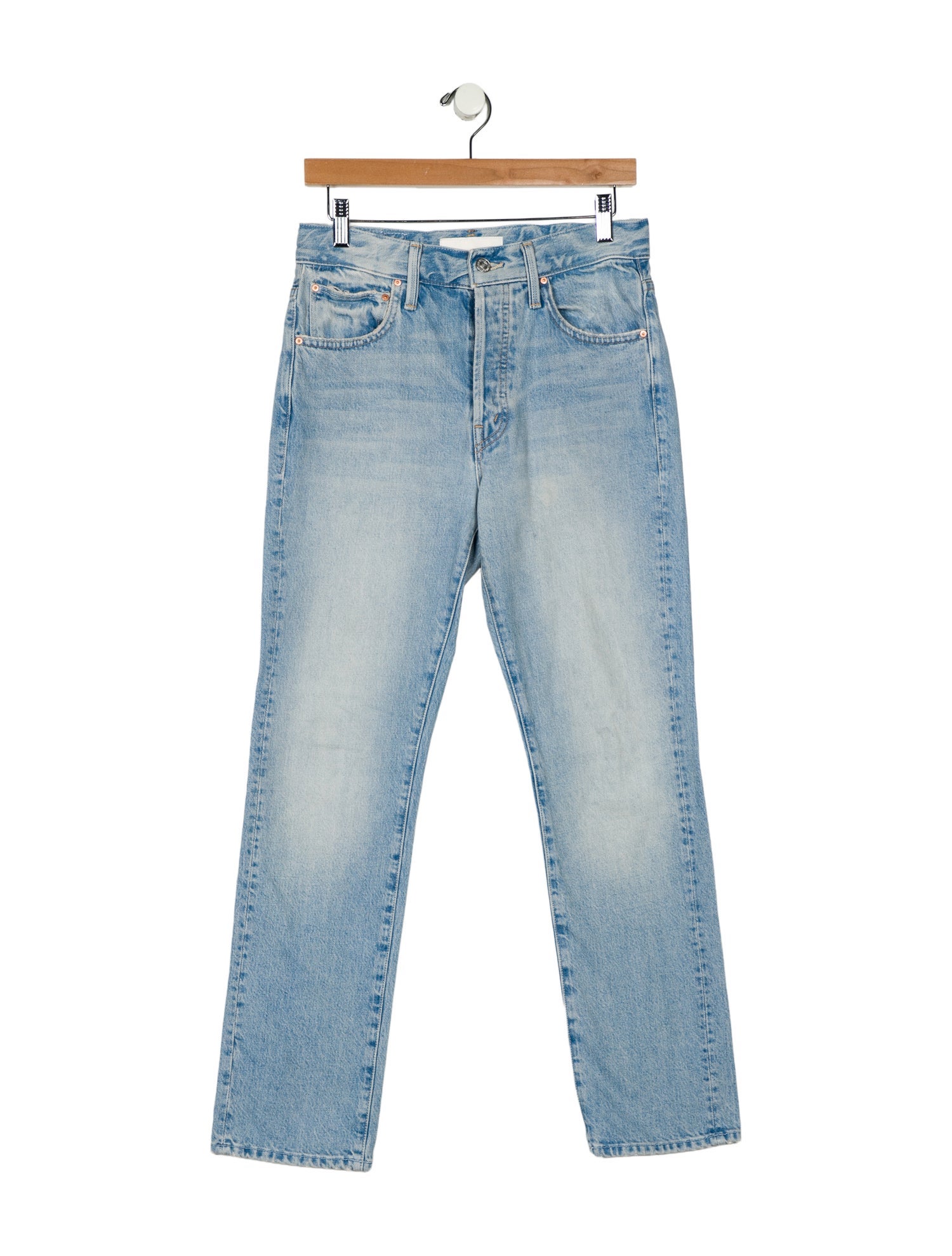 Mother Mid-Rise Straight Leg Jeans