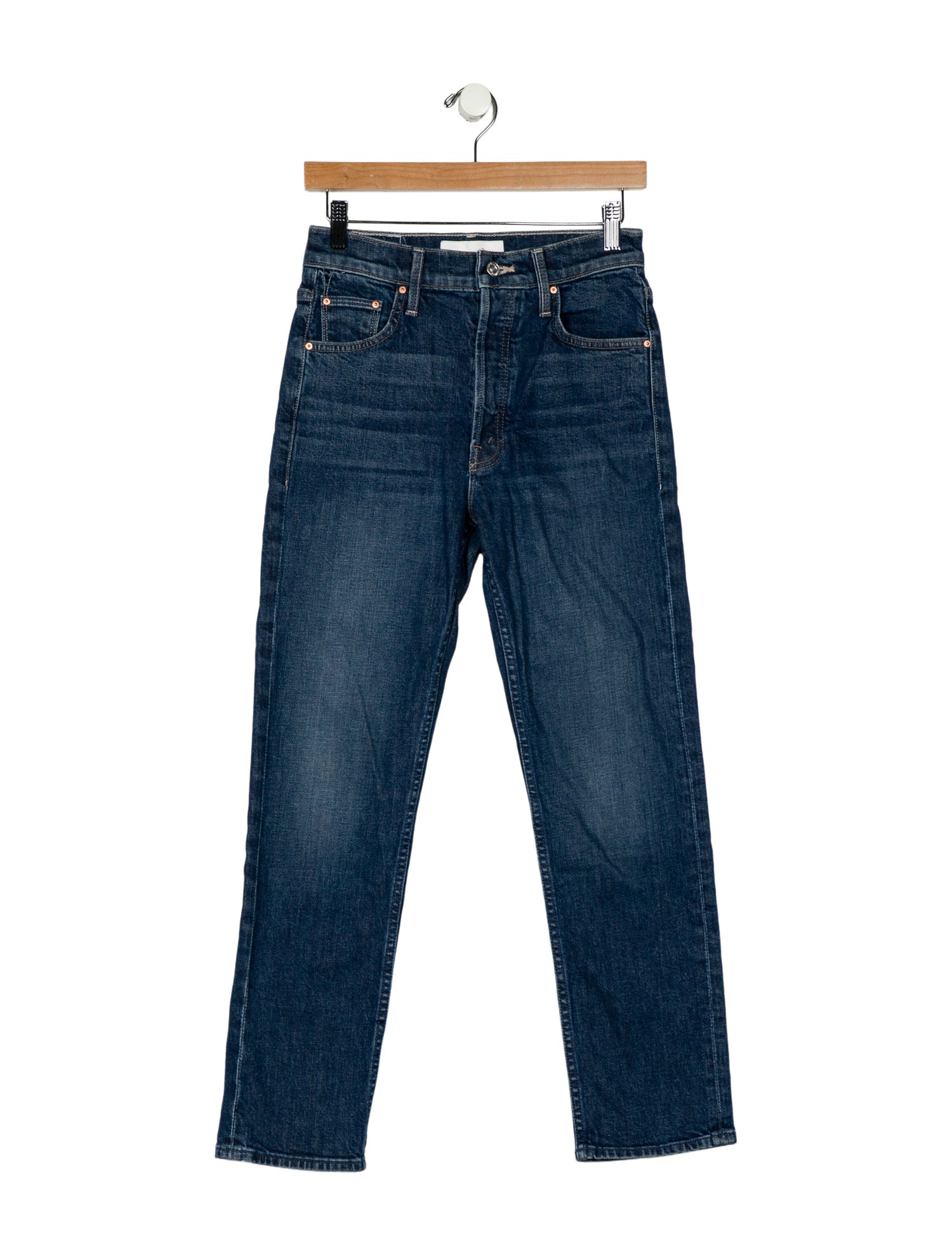 Mother Mid-Rise Straight Leg Jeans