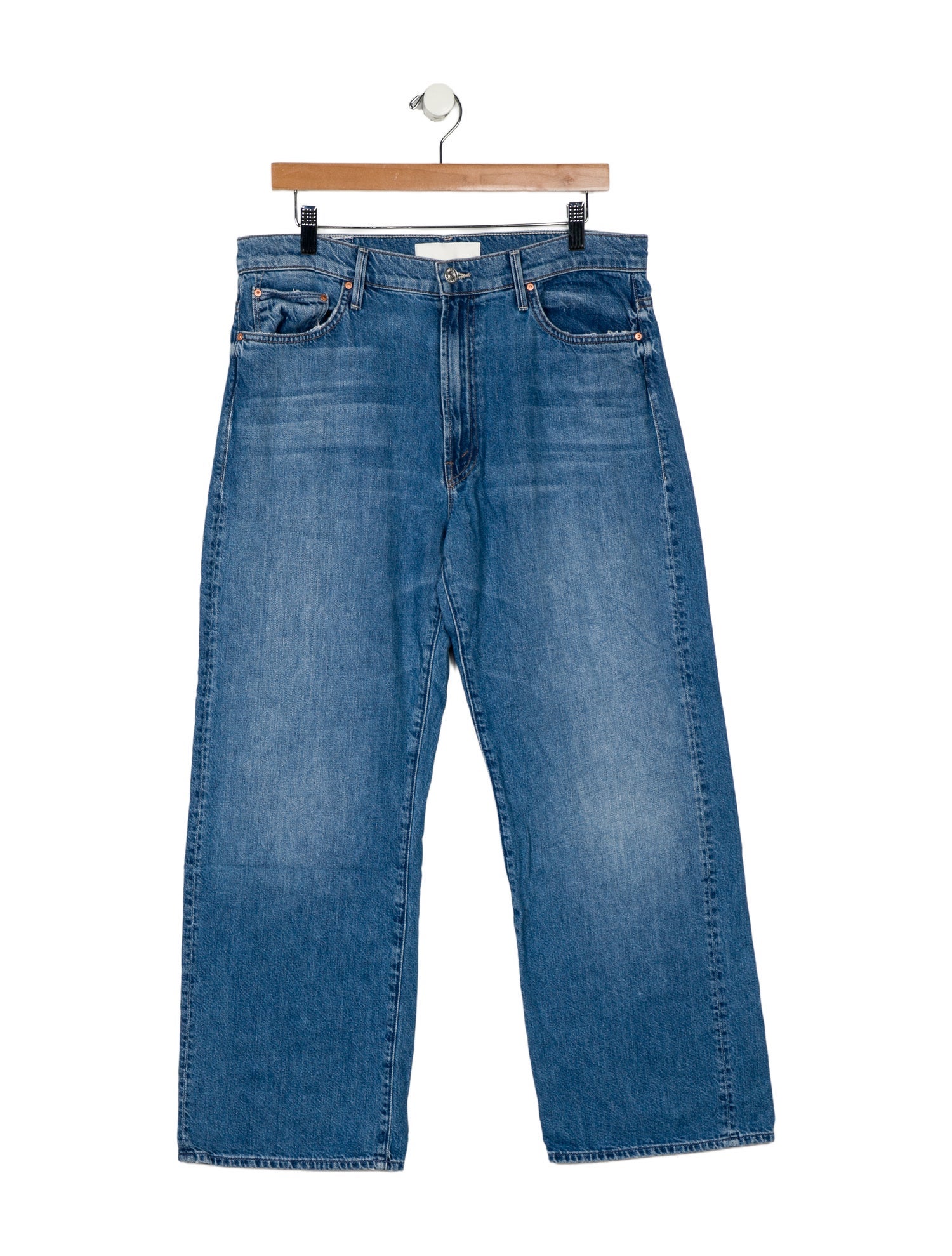 Mother Mid-Rise Wide Leg Jeans