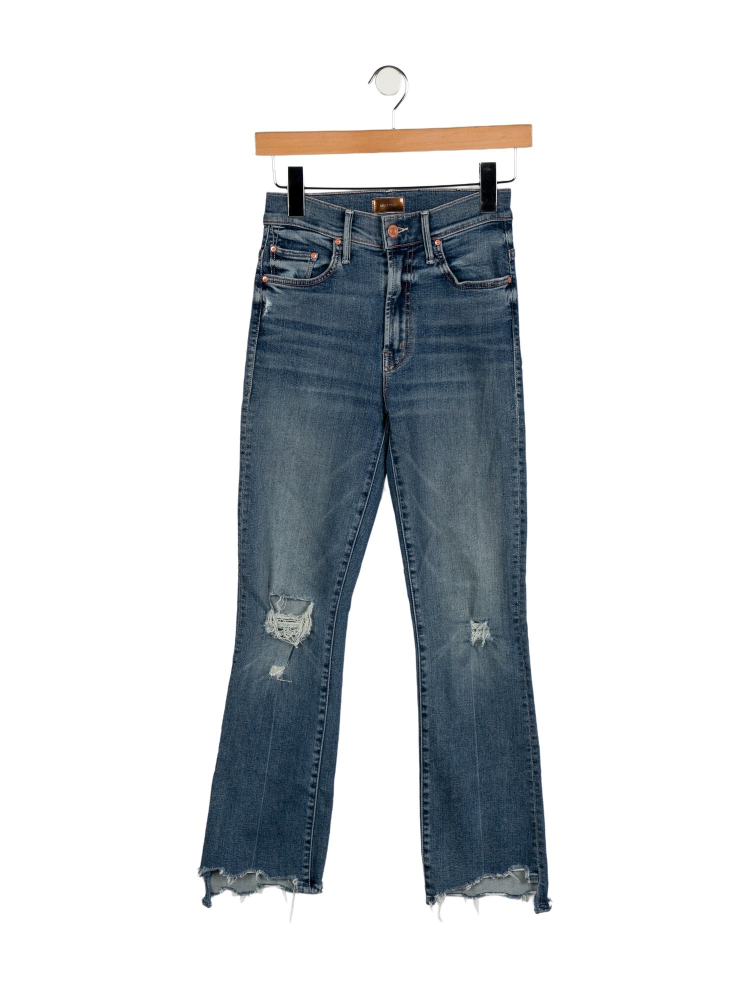 Mother Mid-Rise Straight Leg Jeans