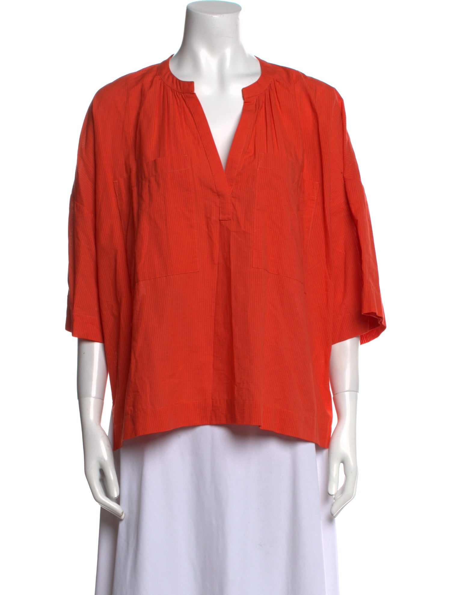 Mother V-Neck Three-Quarter Sleeve Blouse
