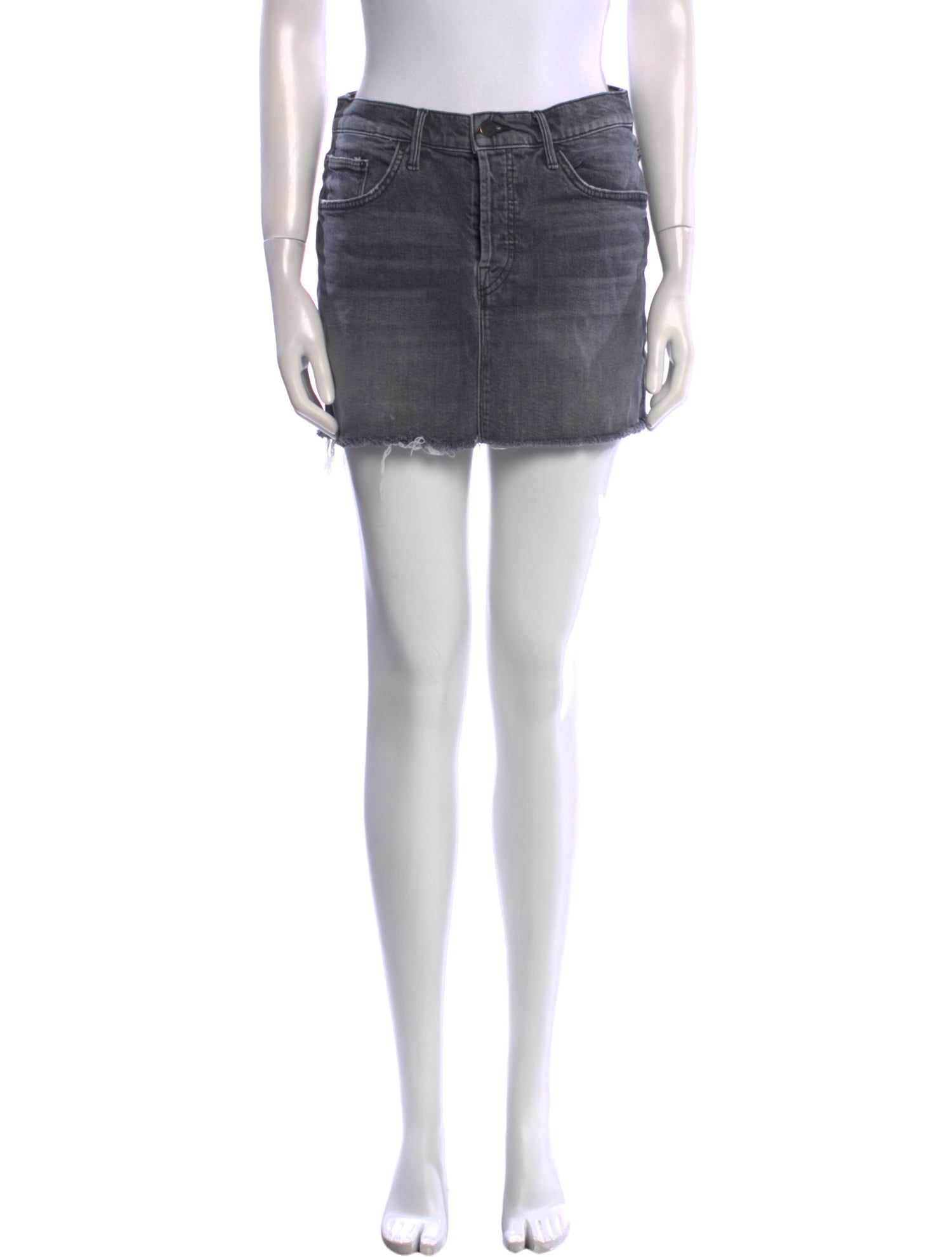 Mother Distressed Accents Mini Skirt