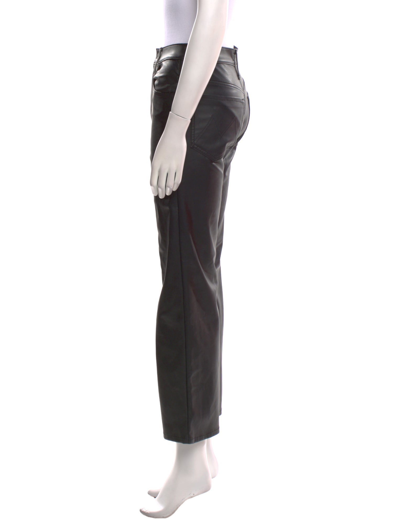 Mother Faux Leather Wide Leg Pants