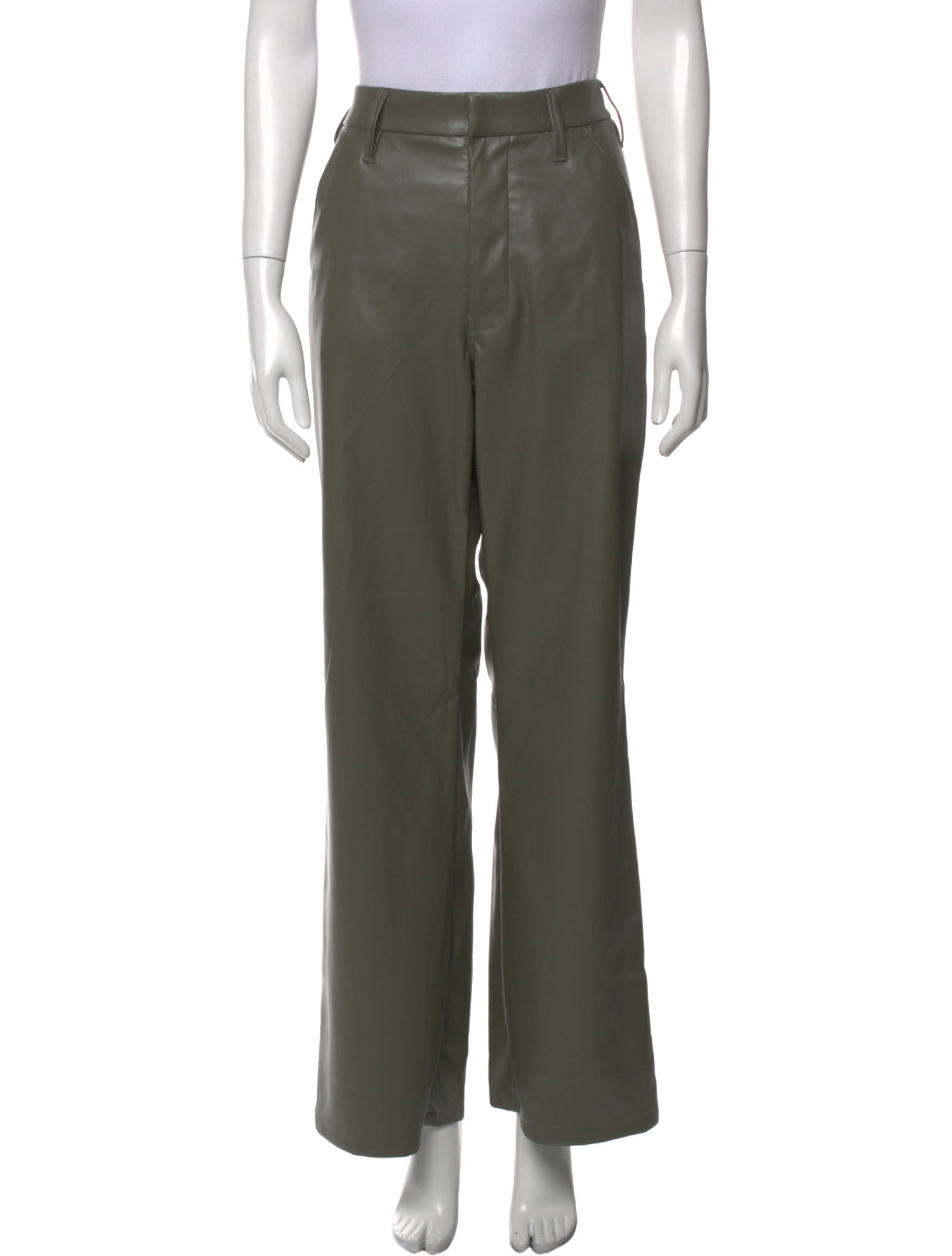 Mother Faux Leather Wide Leg Pants