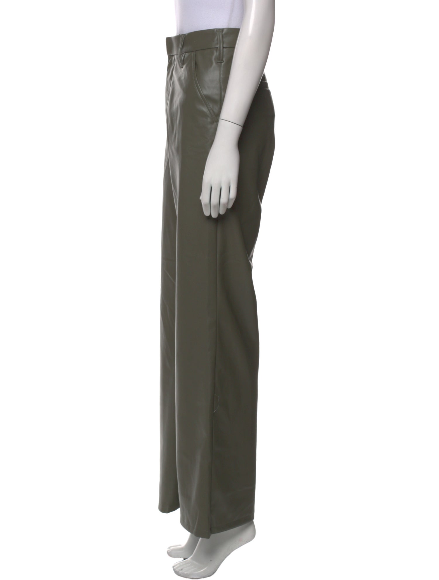 Mother Faux Leather Wide Leg Pants