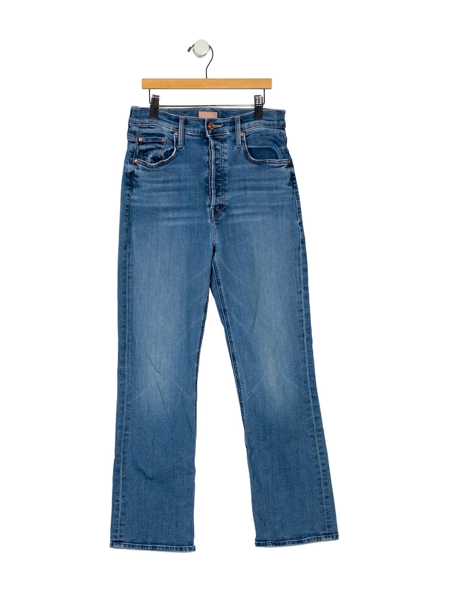 Mother Mid-Rise Wide Leg Jeans