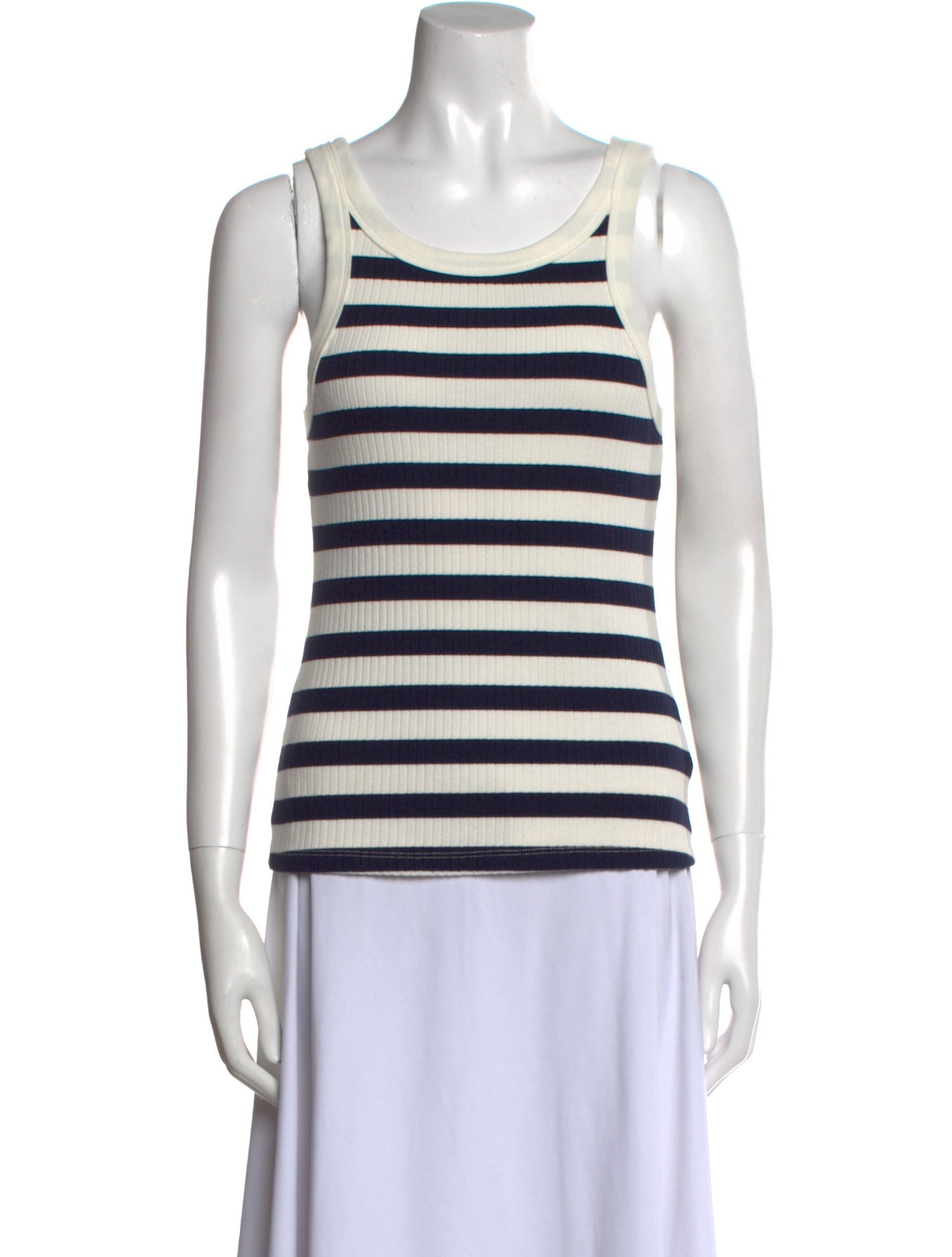 Mother Striped Scoop Neck Top