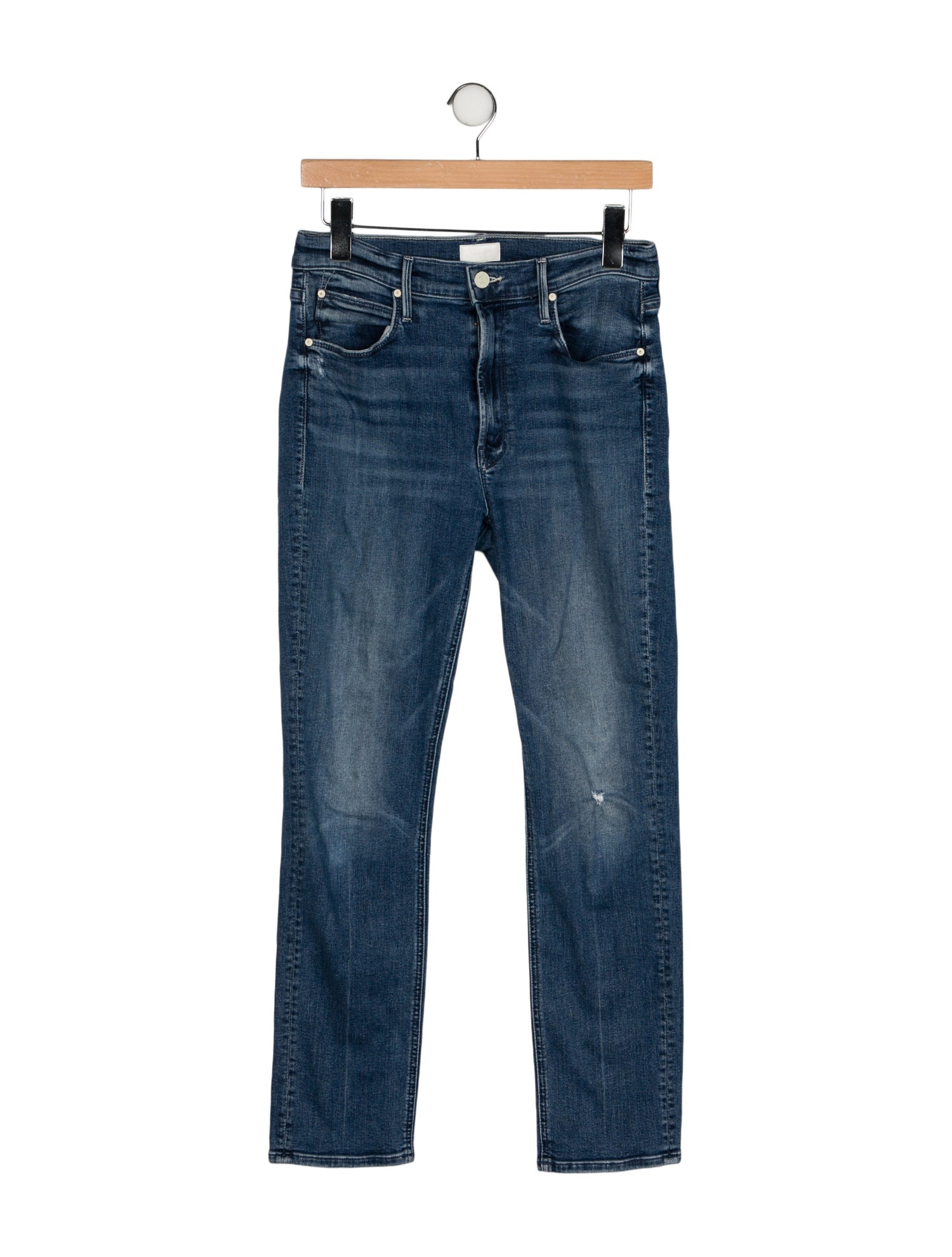 Mother Mid-Rise Straight Leg Jeans