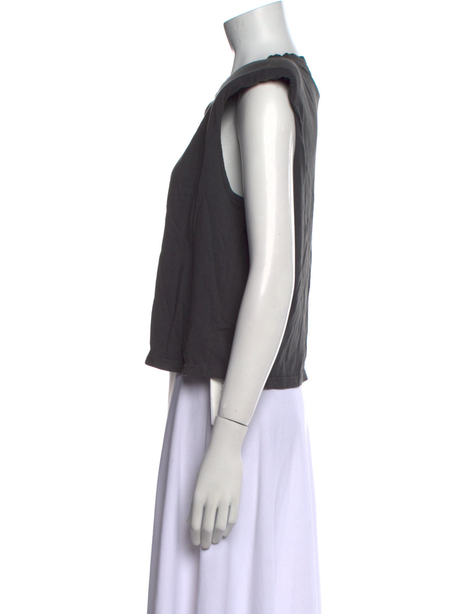 Mother Crew Neck Sleeveless Crop Top