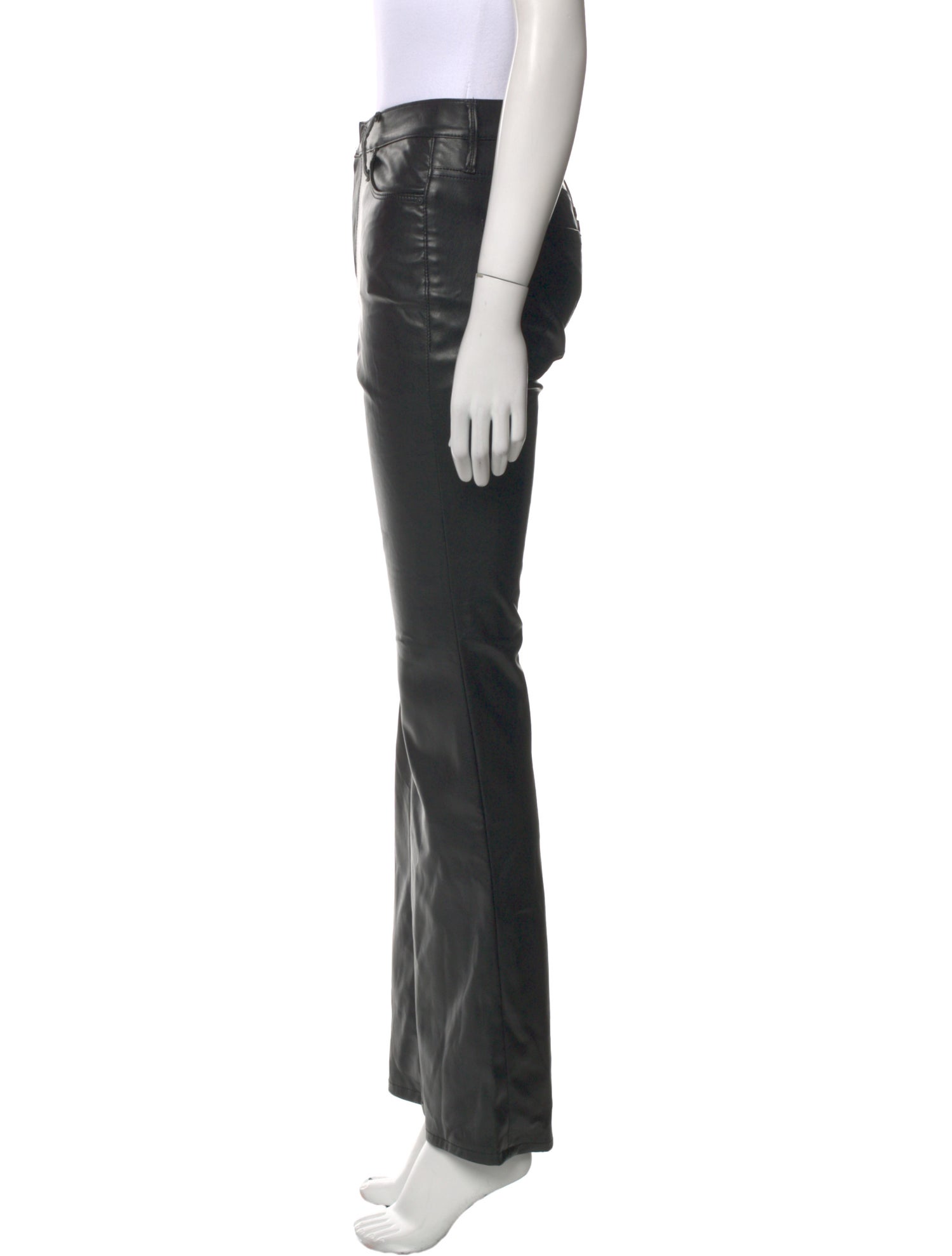 Mother Faux Leather Wide Leg Pants