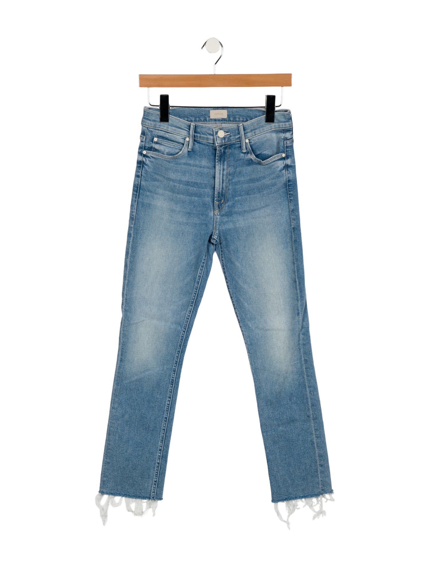 Mother Mid-Rise Straight Leg Jeans