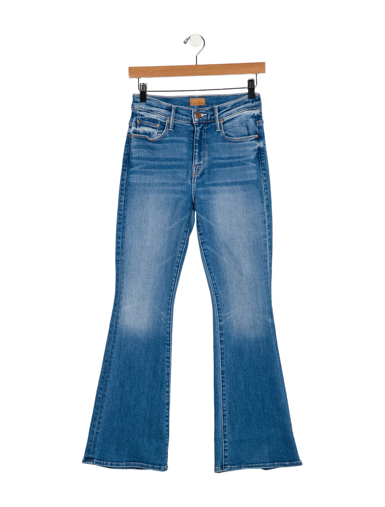 Mother Mid-Rise Wide Leg Jeans
