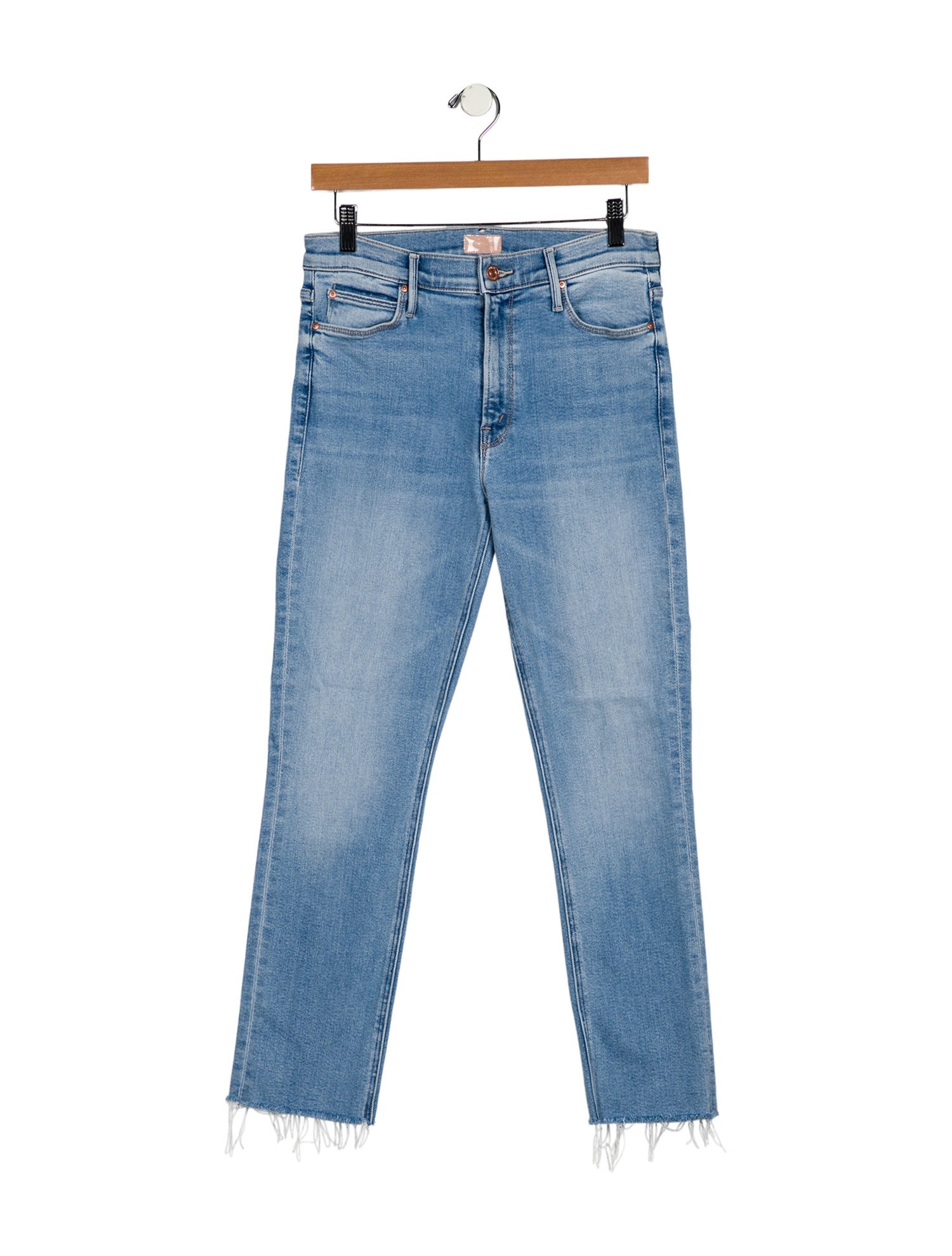Mother Mid-Rise Straight Leg Jeans