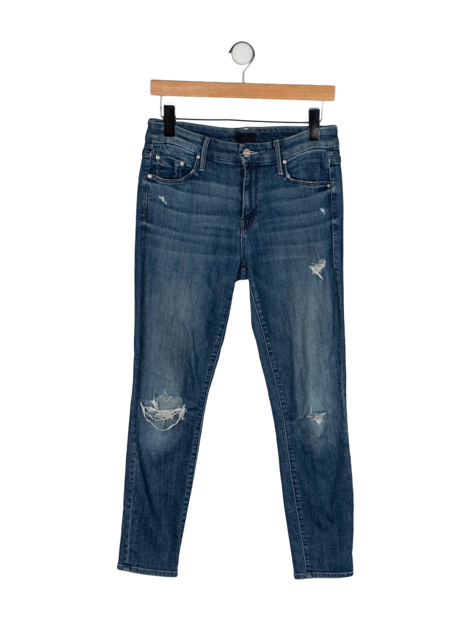 Mother Mid-Rise Skinny Leg Jeans