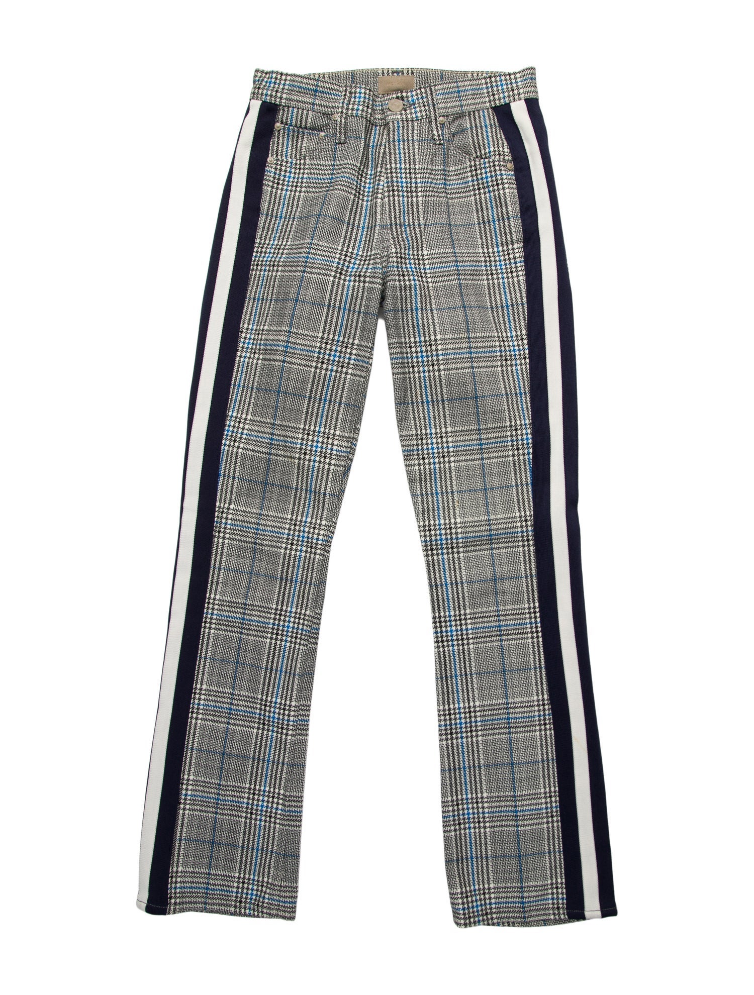 Mother Houndstooth Print Straight Leg Pants