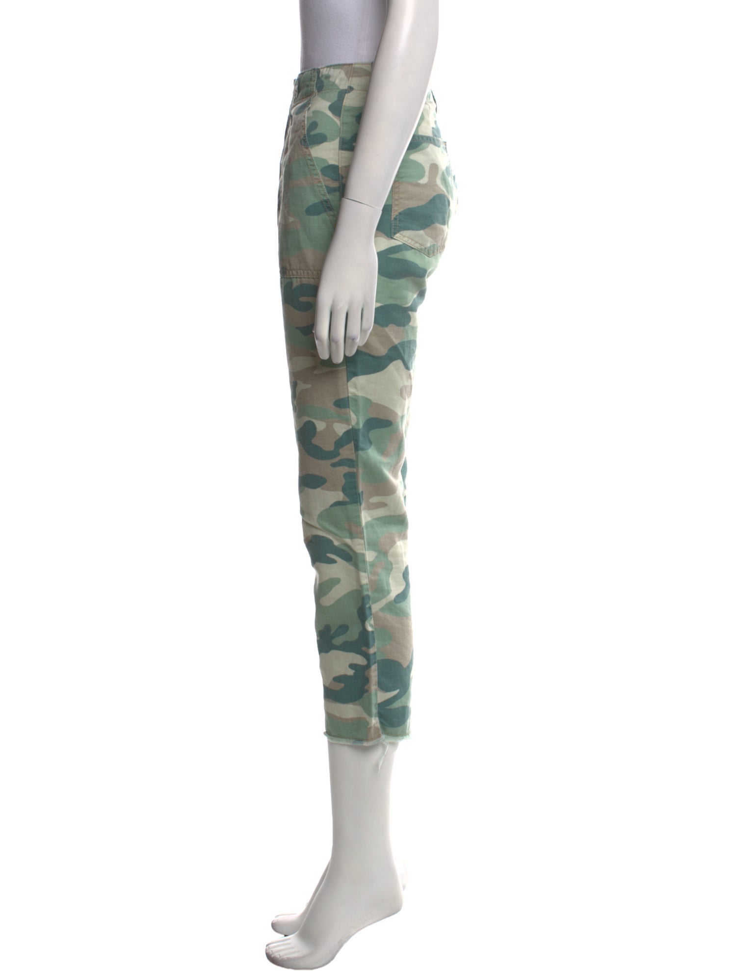 Mother Camouflage Print Straight Leg Pants