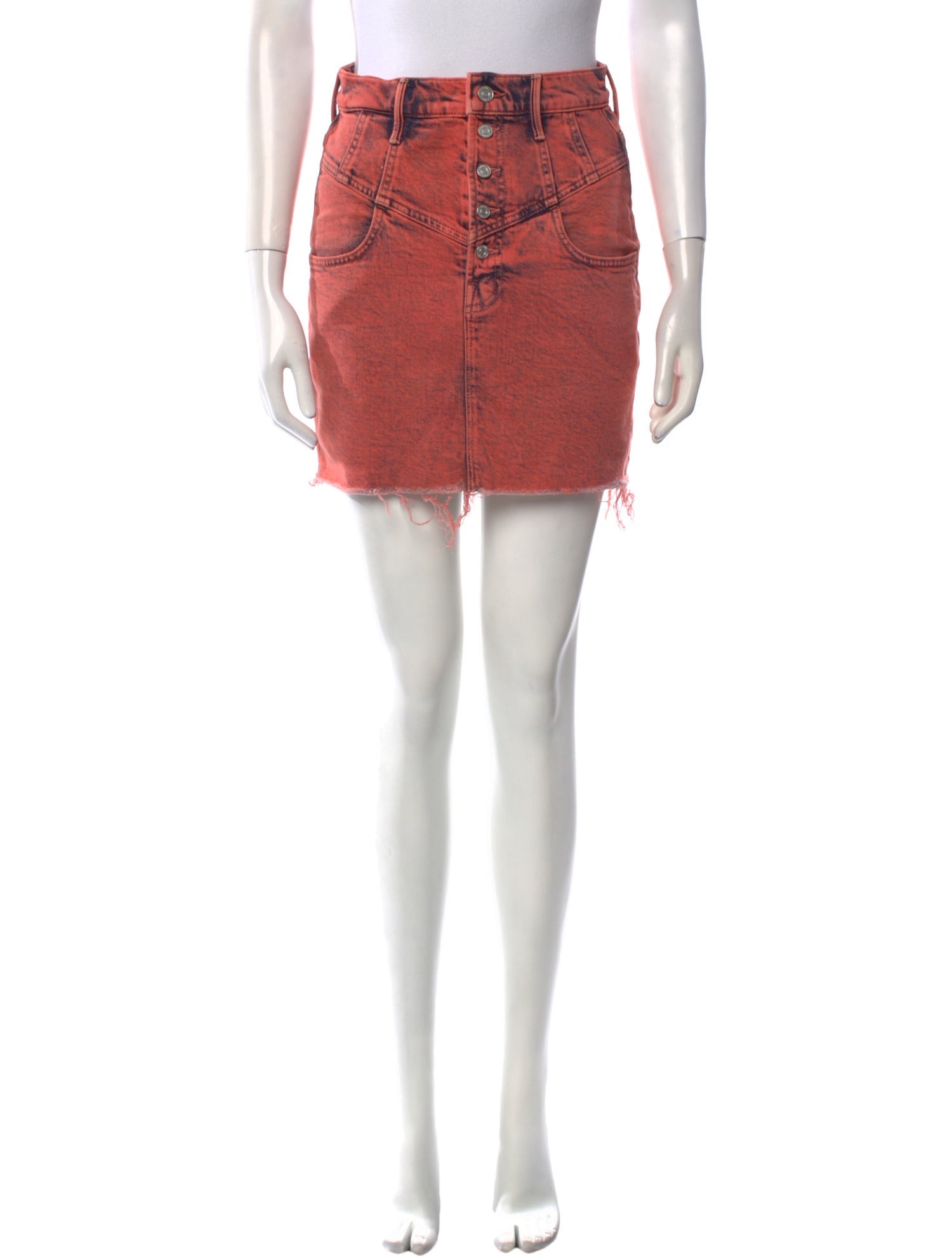 Mother Distressed Accents Mini Skirt