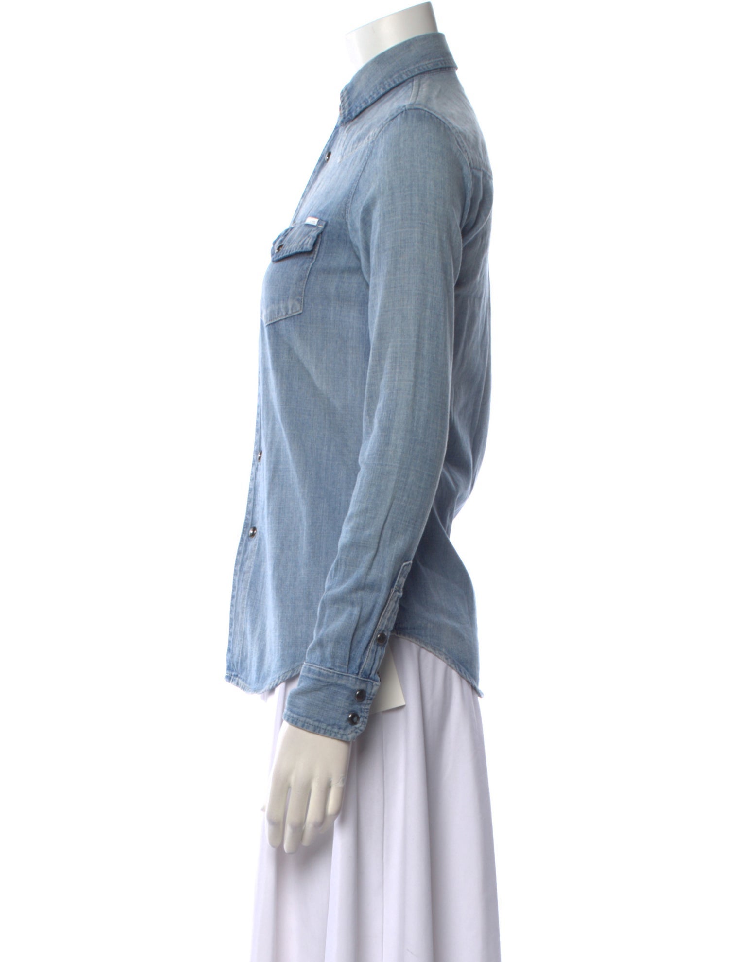 Mother Long Sleeve Button-Up Top