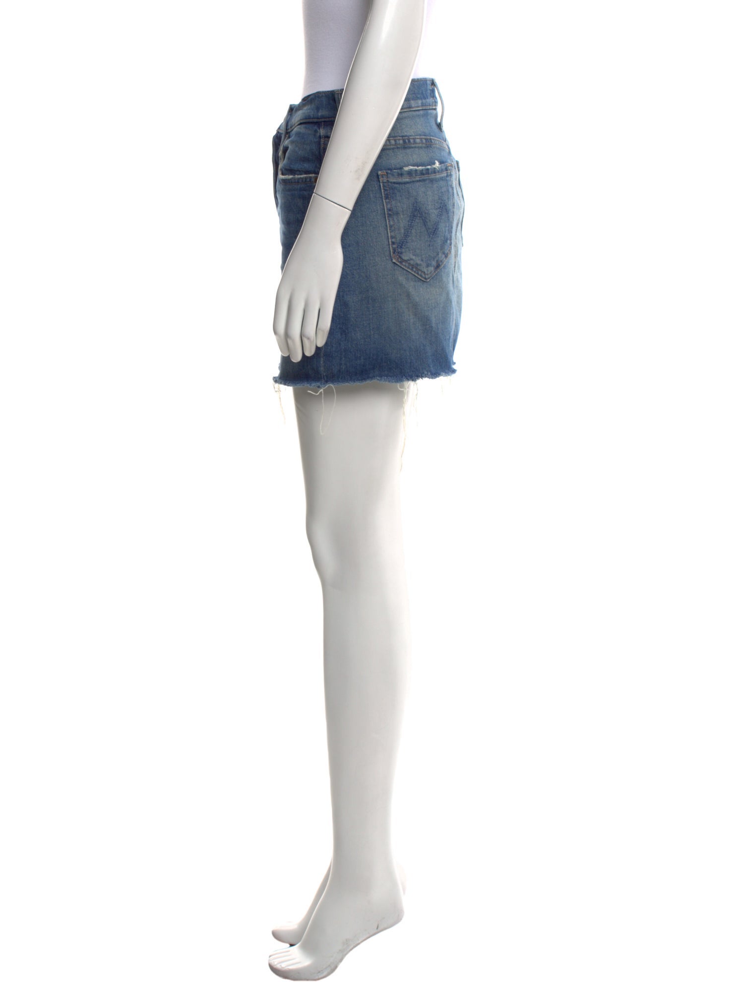 Mother Distressed Accents Mini Skirt