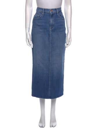 Mother Distressed Accents Midi Length Skirt