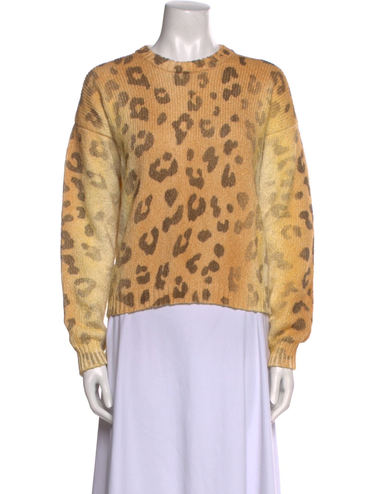 Mother Animal Print Crew Neck Sweater