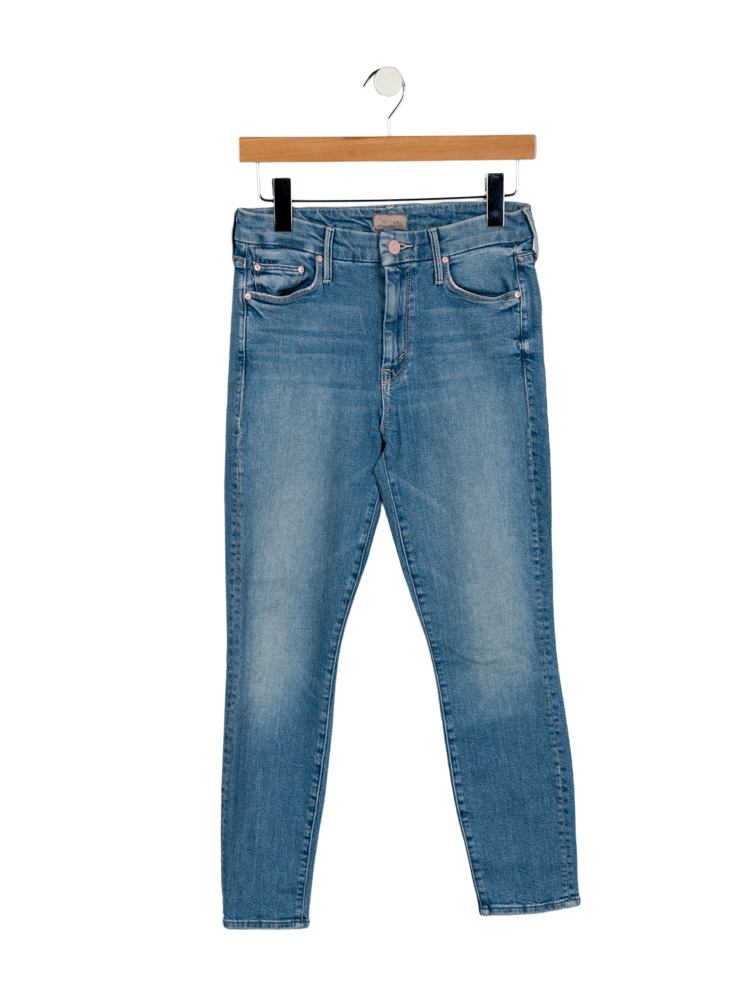 Mother Mid-Rise Skinny Leg Jeans
